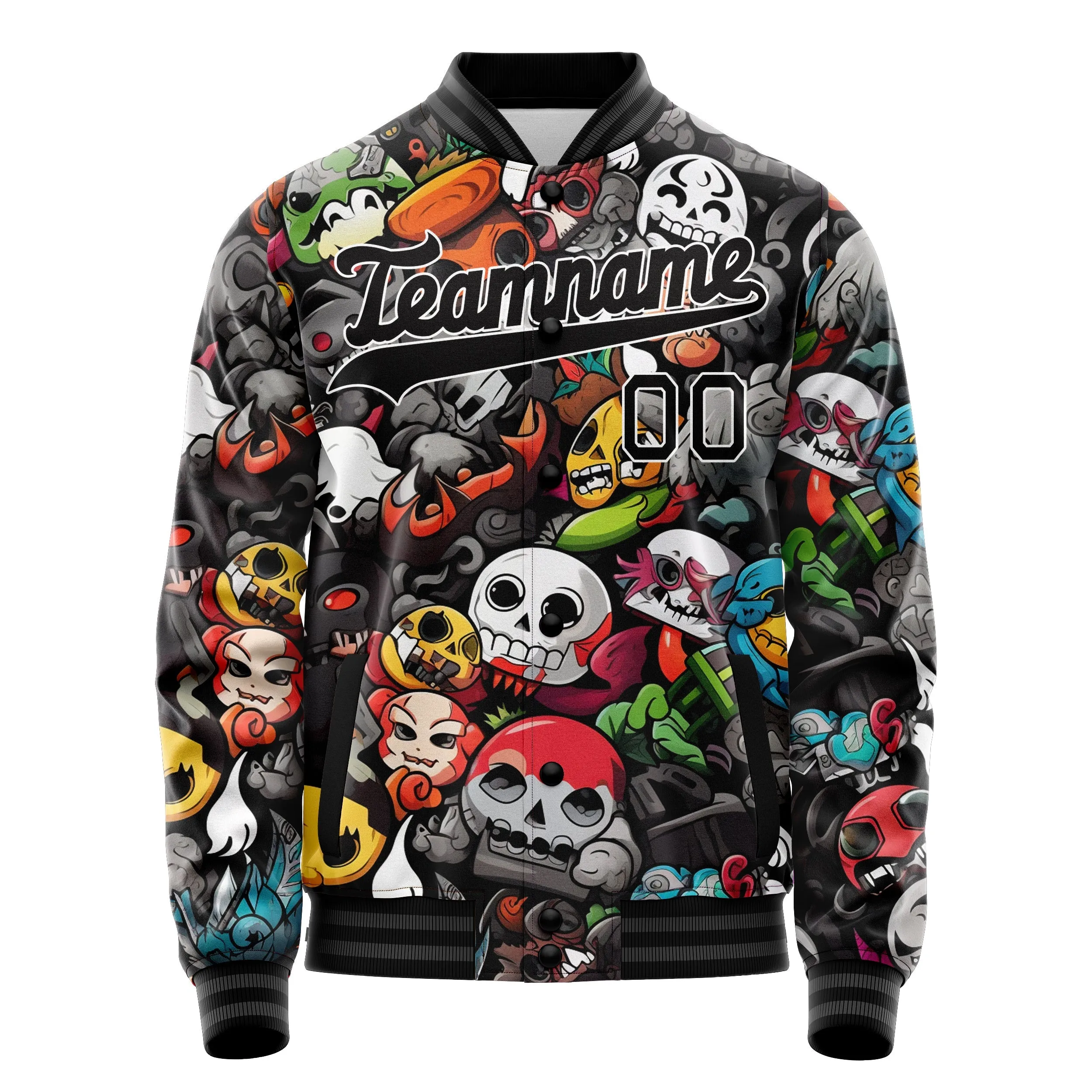 Custom Cartoon Skull Jacket sold by Tailorly product image thumbnail 2