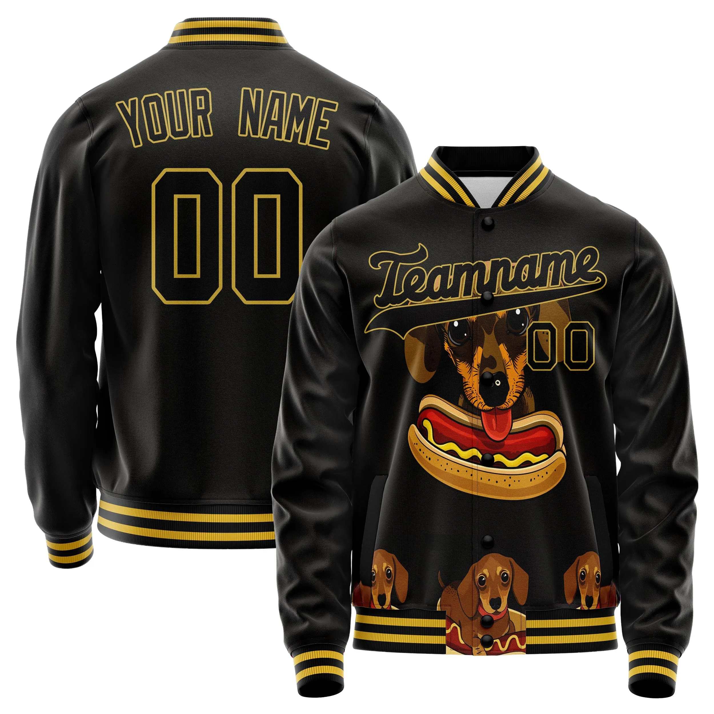 Custom Hot Dog and Puppy Jacket sold by Tailorly