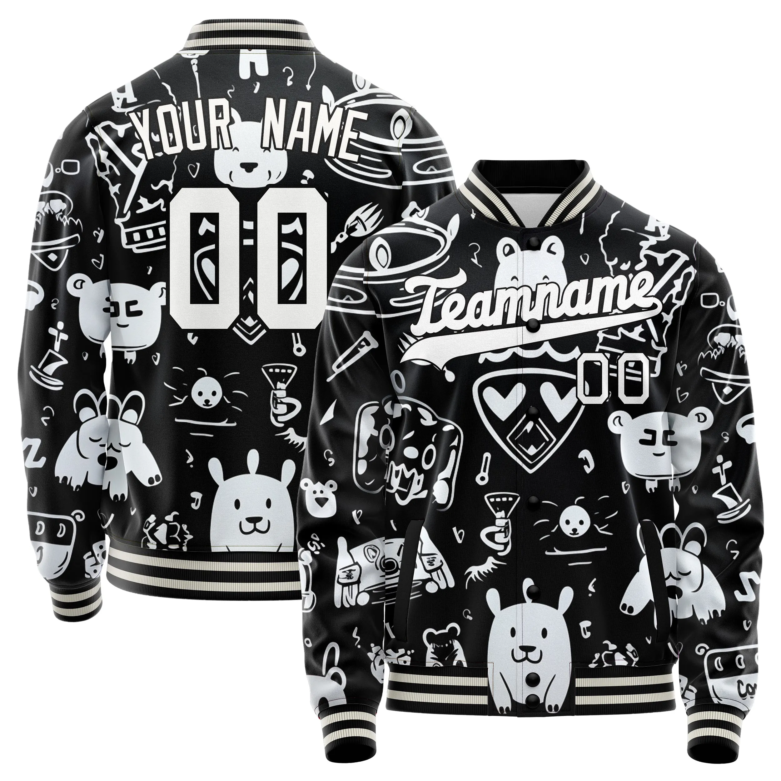 Custom Black King Pattern Jacket sold by Tailorly