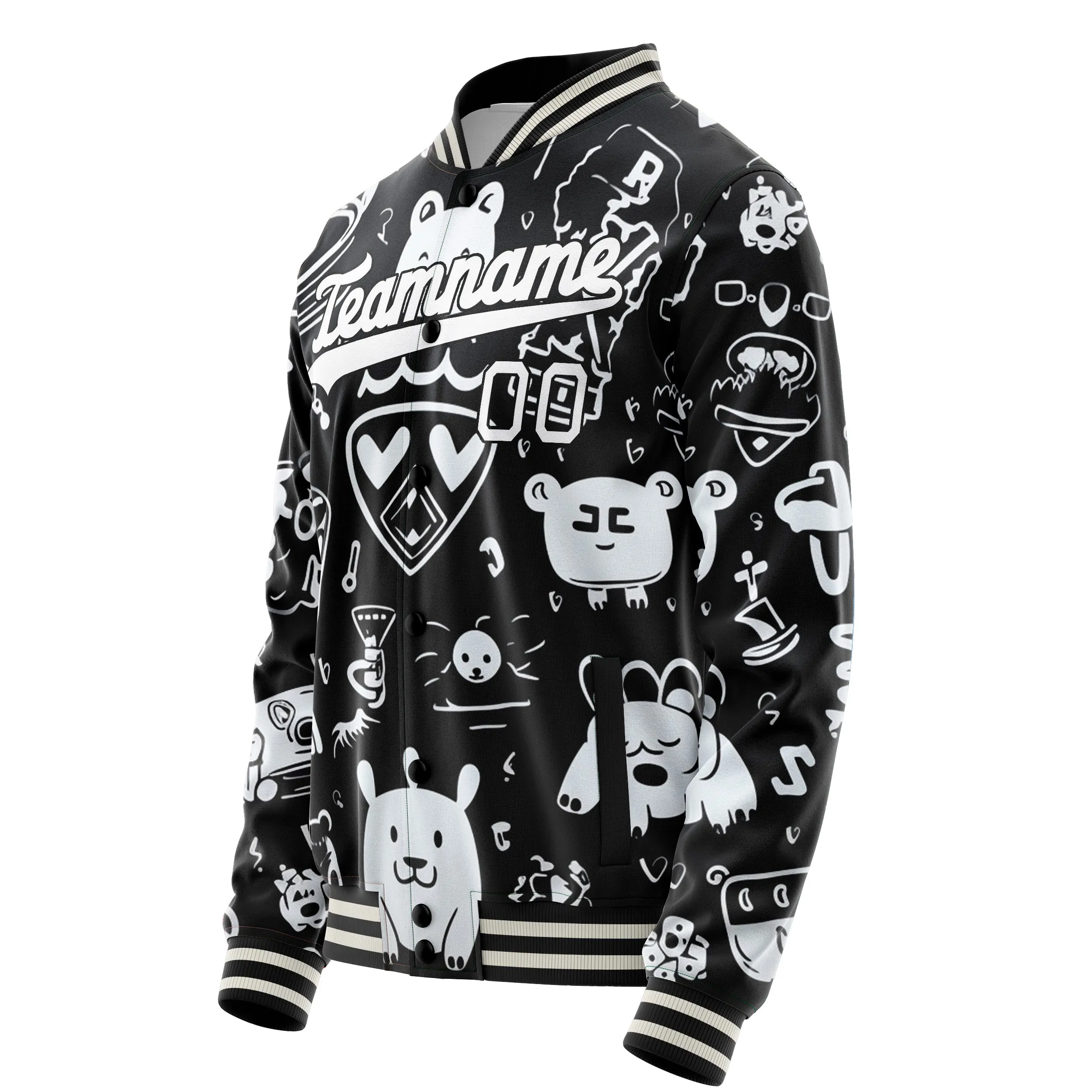 Custom Black King Pattern Jacket sold by Tailorly product image thumbnail 3
