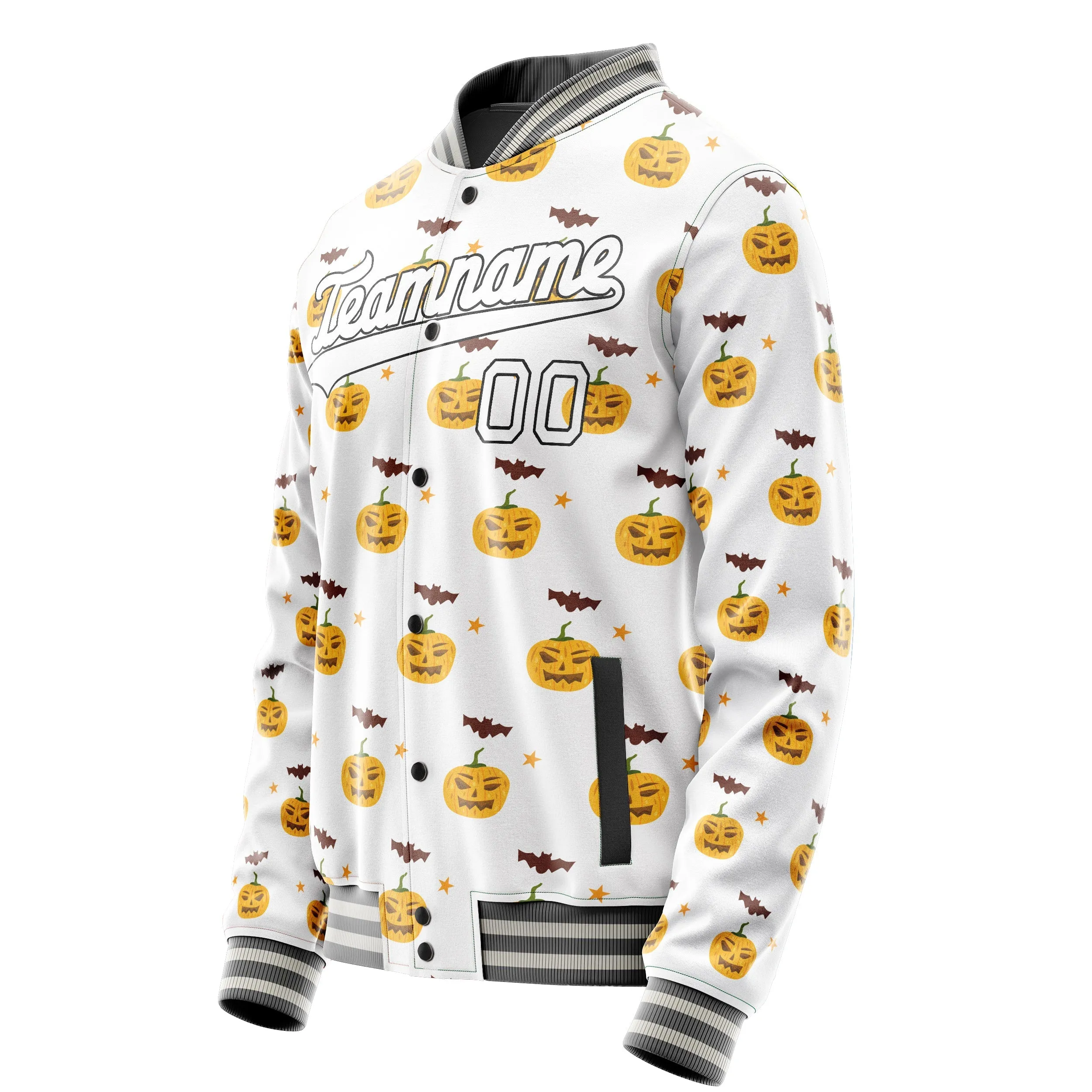 Custom White Halloween Jacket sold by Tailorly product image thumbnail 3