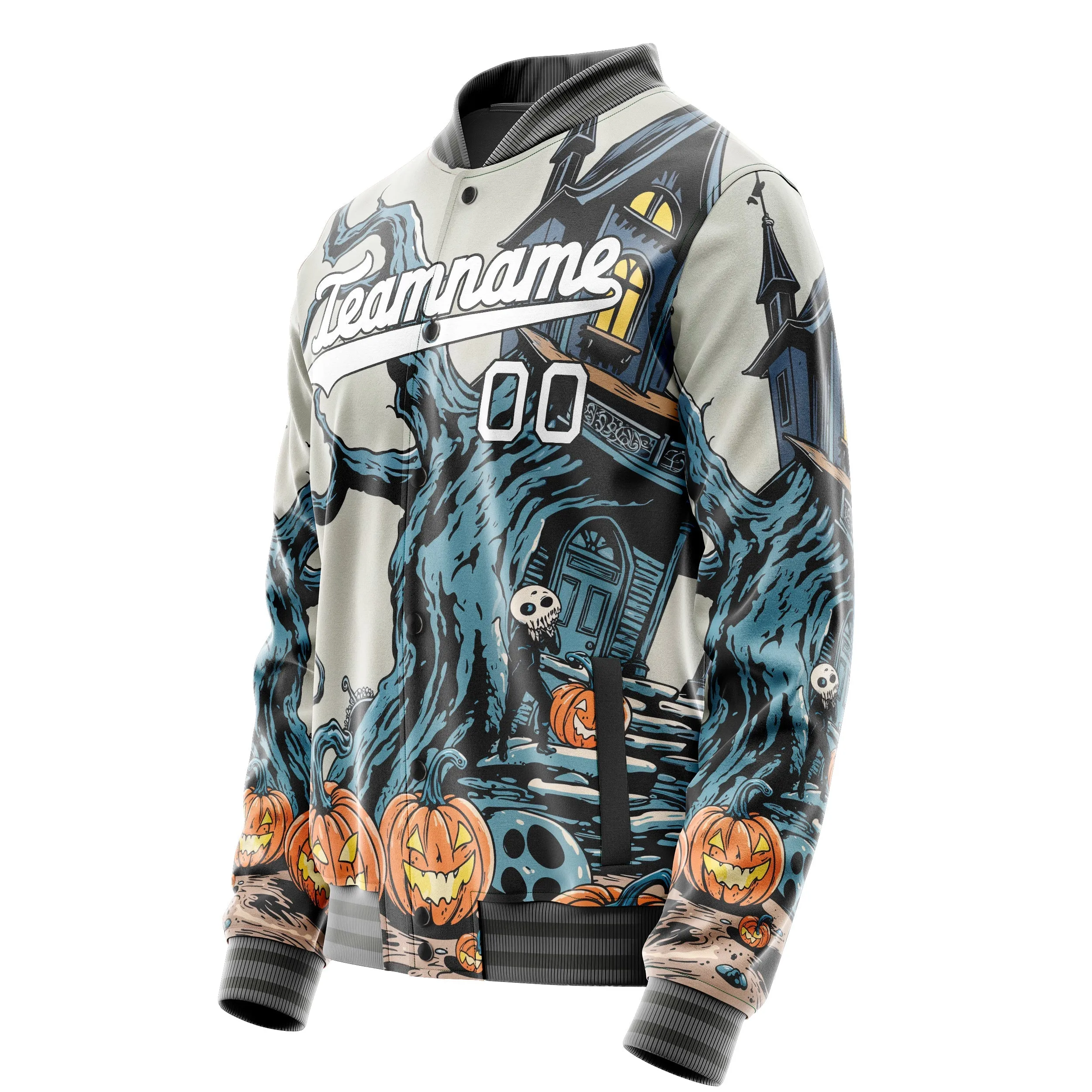 Custom Cream Halloween Jacket sold by Tailorly product image thumbnail 3