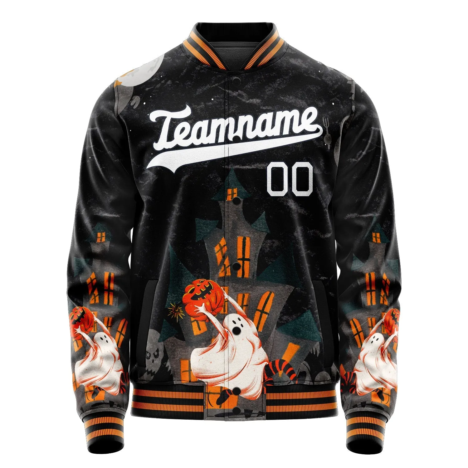 Custom Black Halloween Jacket sold by Tailorly product image thumbnail 2