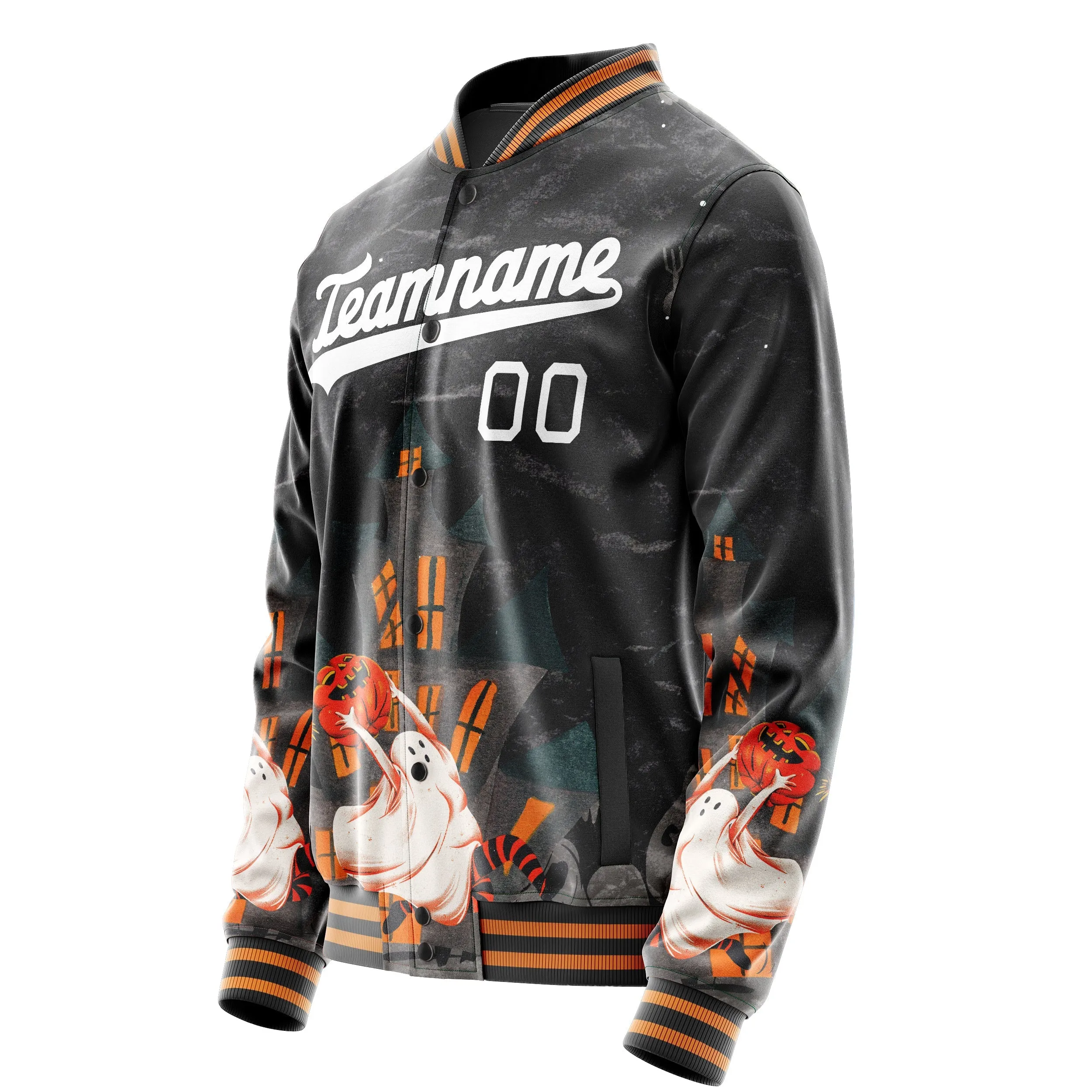 Custom Black Halloween Jacket sold by Tailorly product image thumbnail 3