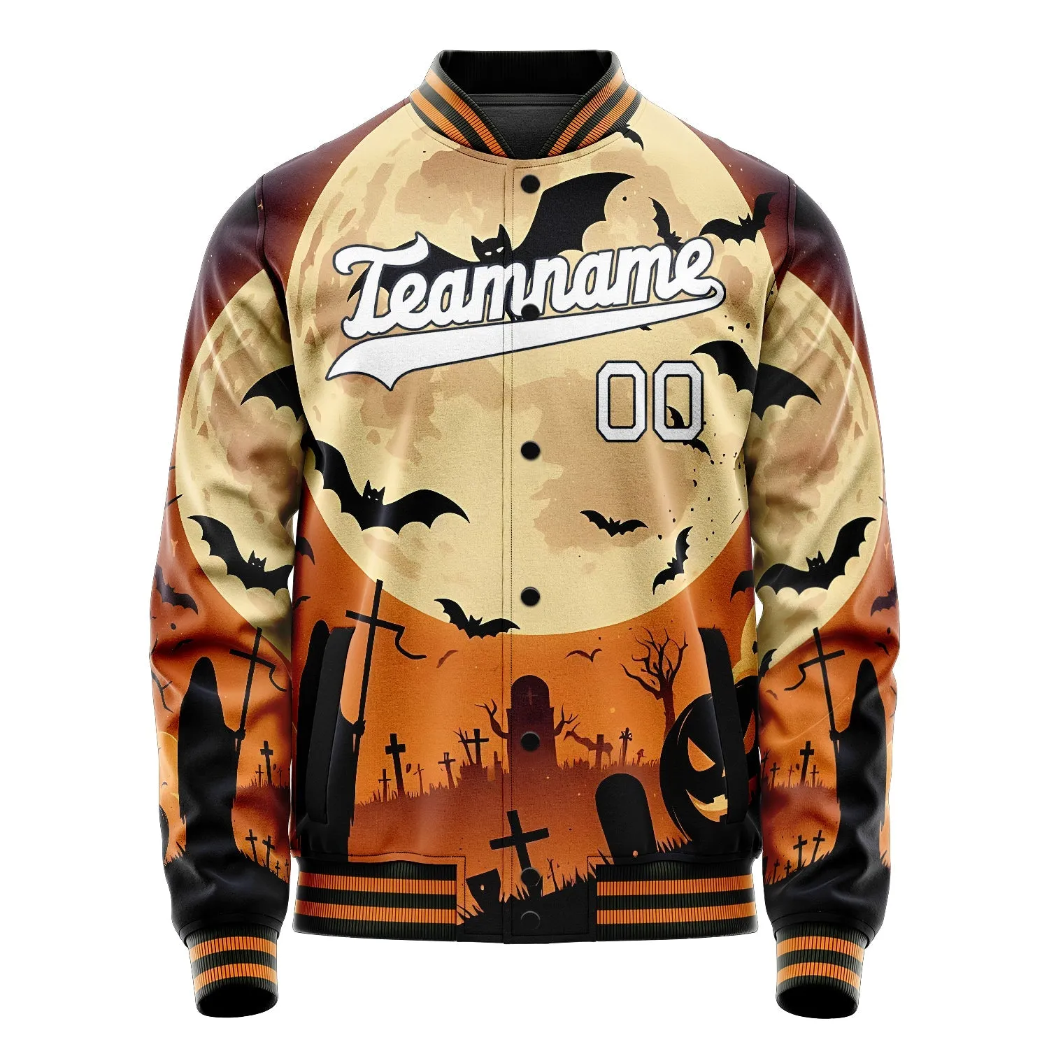 Custom Orange Halloween Jacket sold by Tailorly product image thumbnail 2