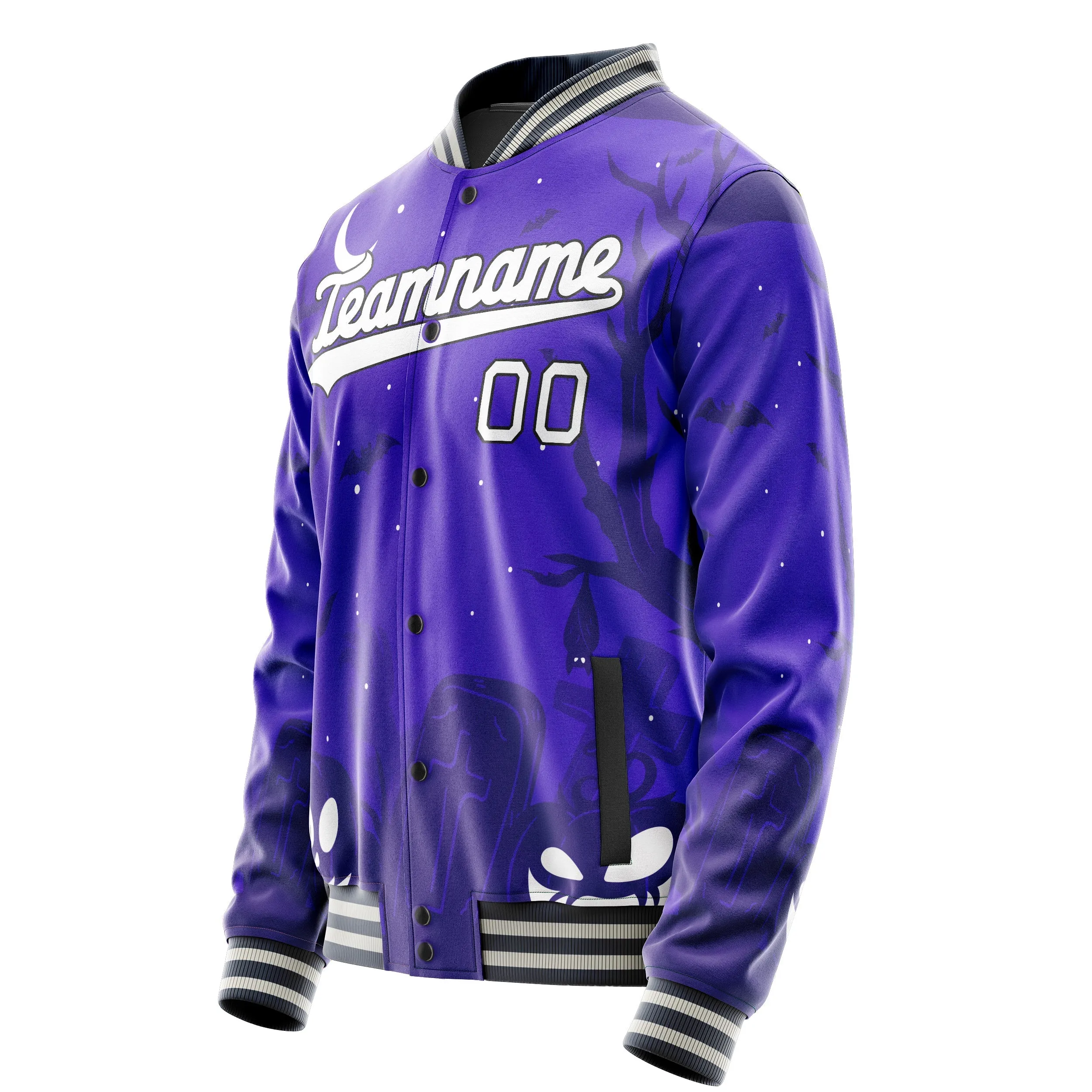 Custom Blue Halloween Jacket sold by Tailorly product image thumbnail 3