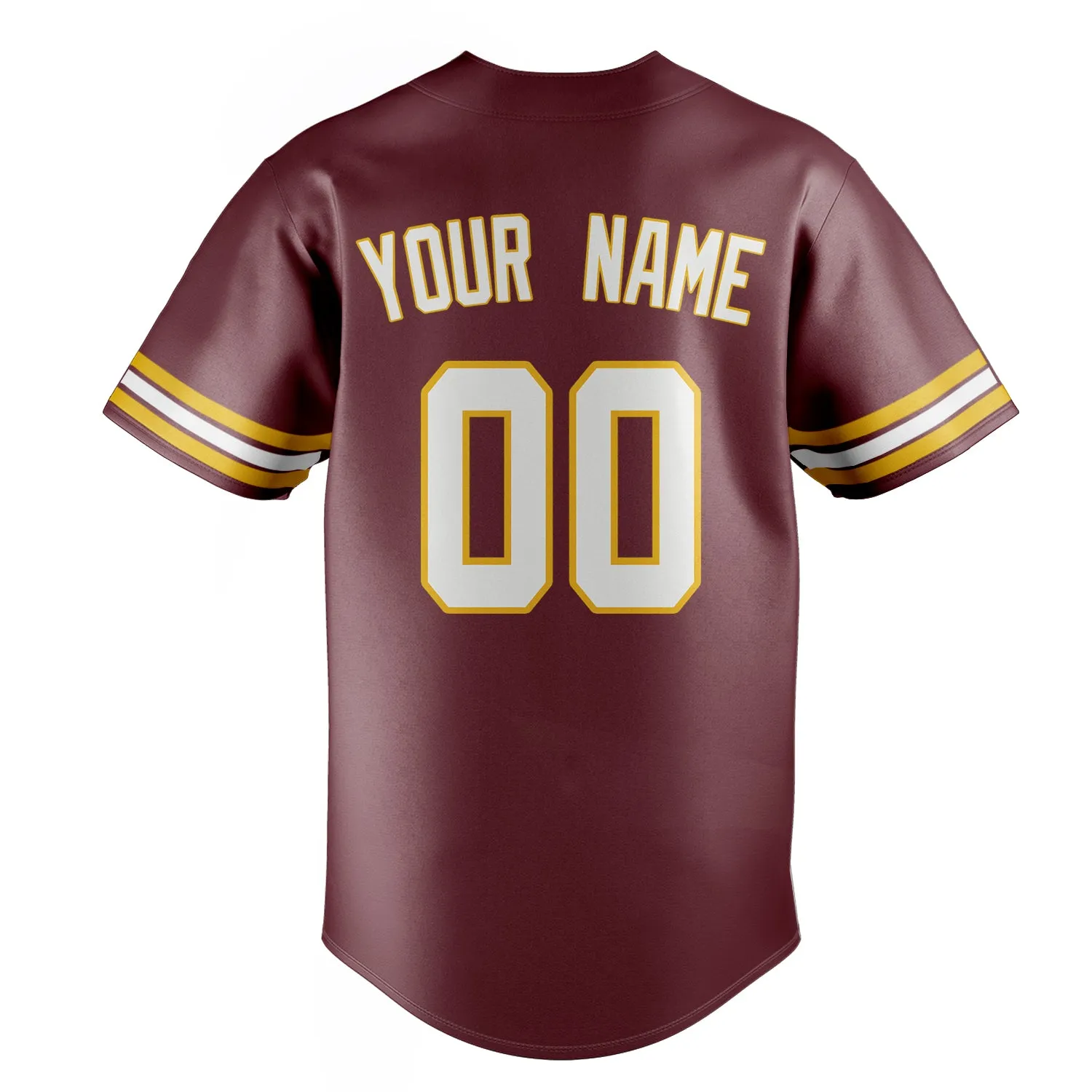 Custom Burgundy & White Color Fan Baseball Jersey sold by Tailorly product image thumbnail 4