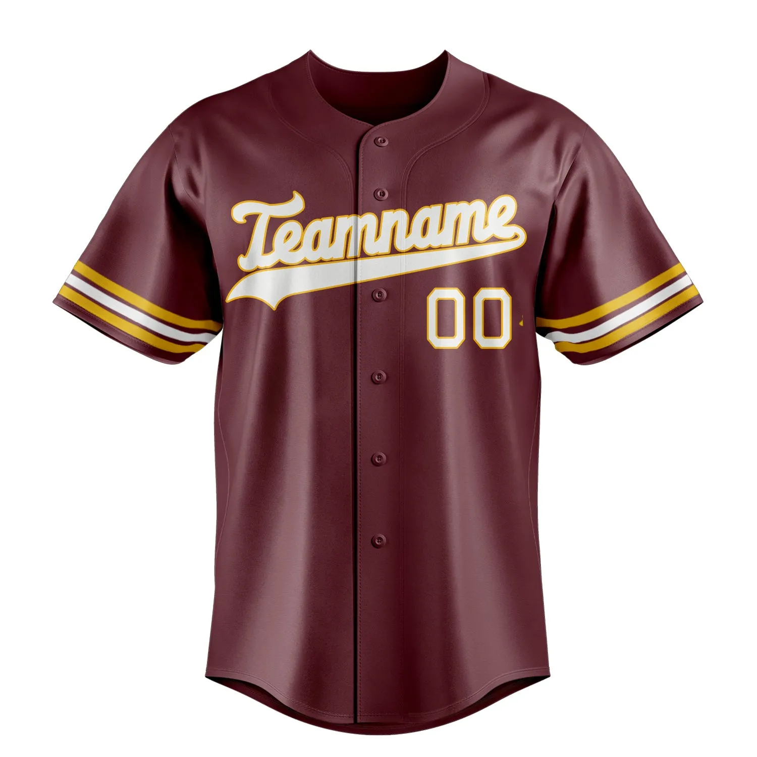 Custom Burgundy & White Color Fan Baseball Jersey sold by Tailorly product image thumbnail 2