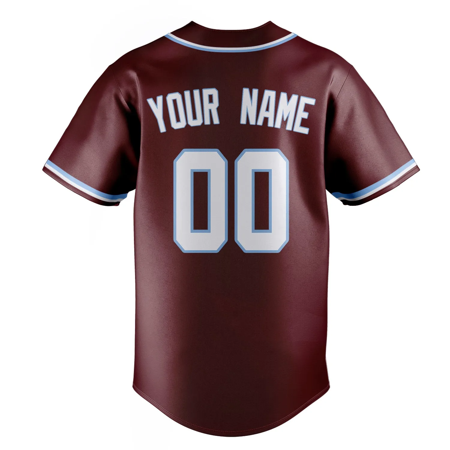 Custom Burgundy & White Color Fan Baseball Jersey sold by Tailorly product image thumbnail 4