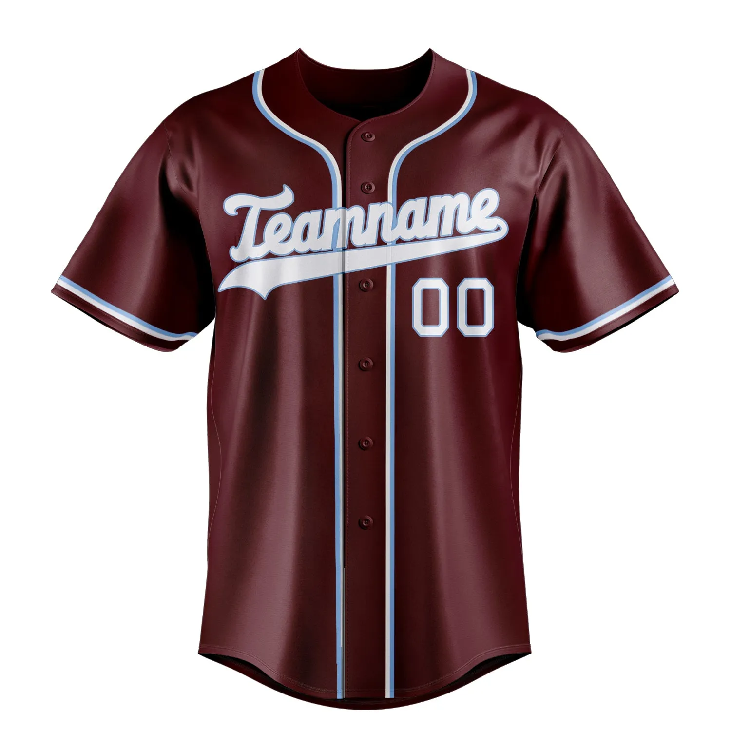 Custom Burgundy & White Color Fan Baseball Jersey sold by Tailorly product image thumbnail 2