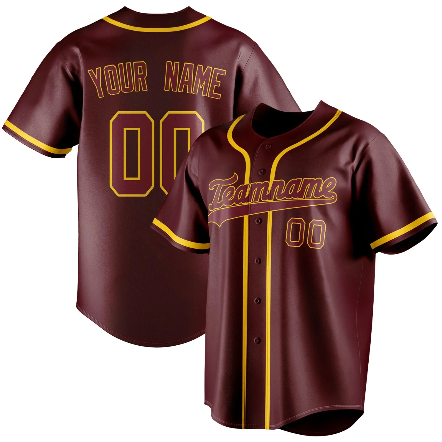 Custom Burgundy & Red Color Fan Baseball Jersey sold by Tailorly