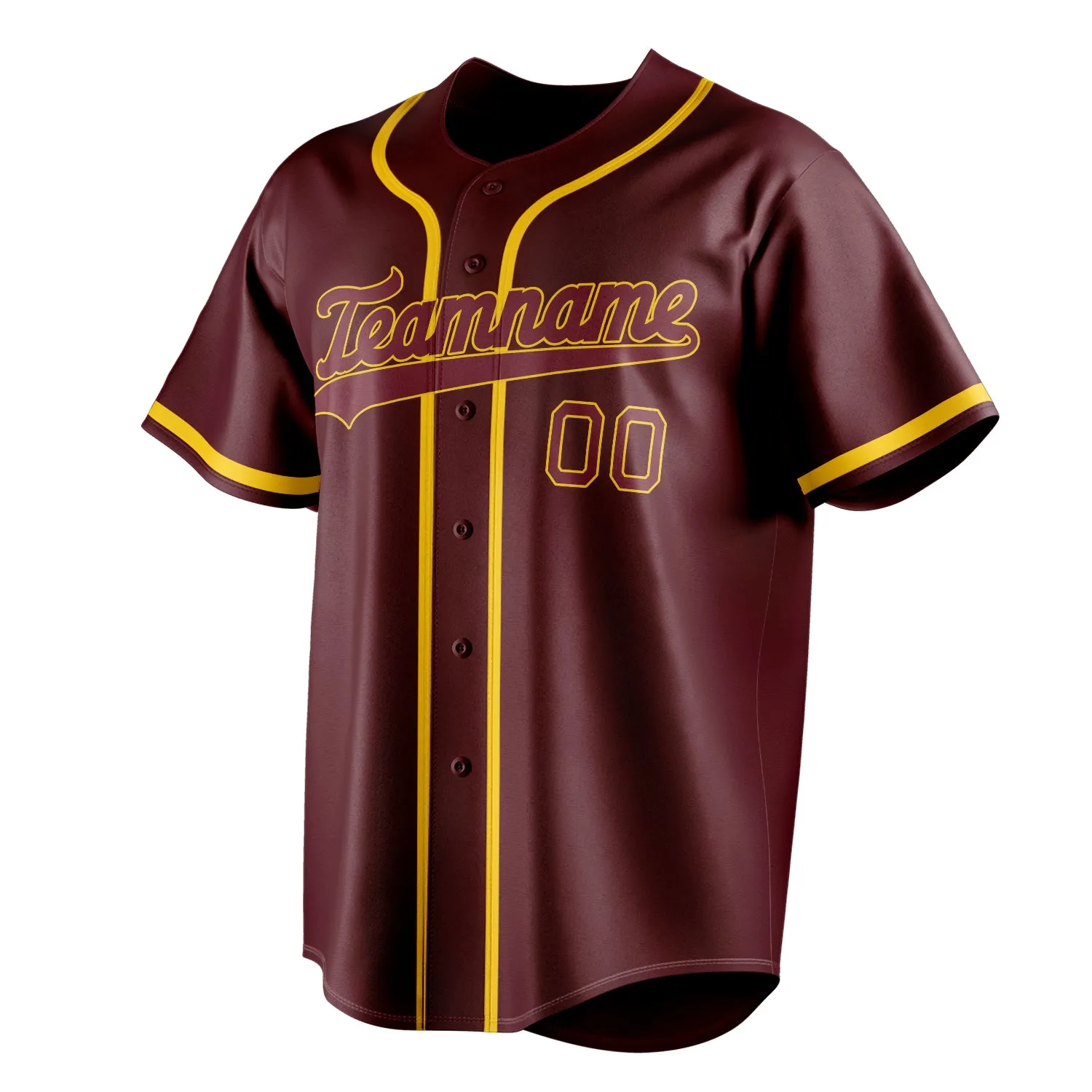 Custom Burgundy & Red Color Fan Baseball Jersey sold by Tailorly product image thumbnail 3