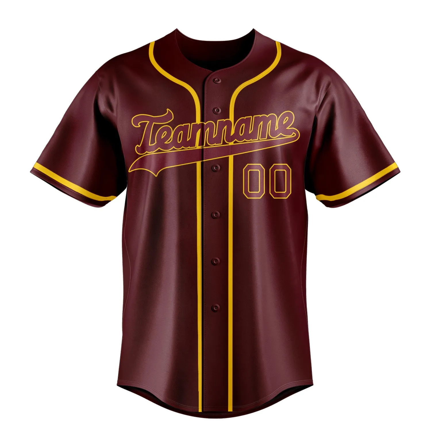 Custom Burgundy & Red Color Fan Baseball Jersey sold by Tailorly product image thumbnail 2