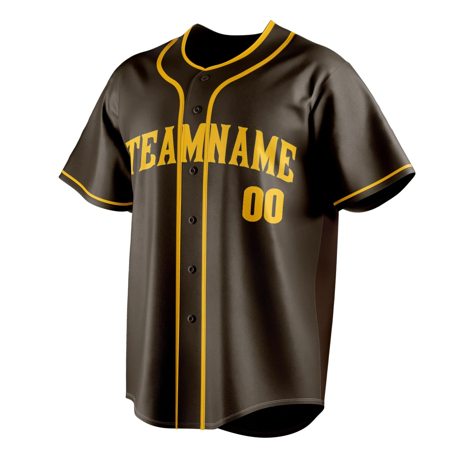 Custom Brown & Gold Color Fan Baseball Jersey sold by Tailorly product image thumbnail 3