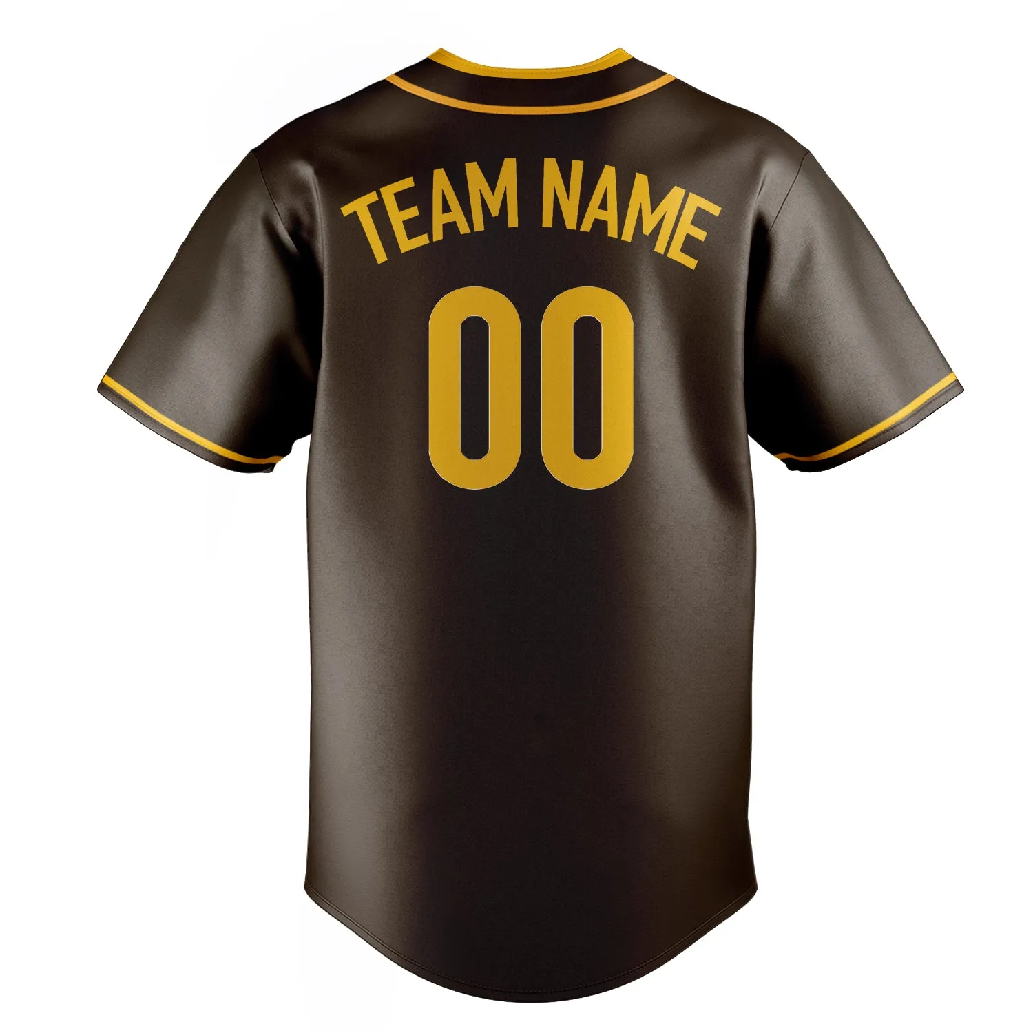 Custom Brown & Gold Color Fan Baseball Jersey sold by Tailorly product image thumbnail 4