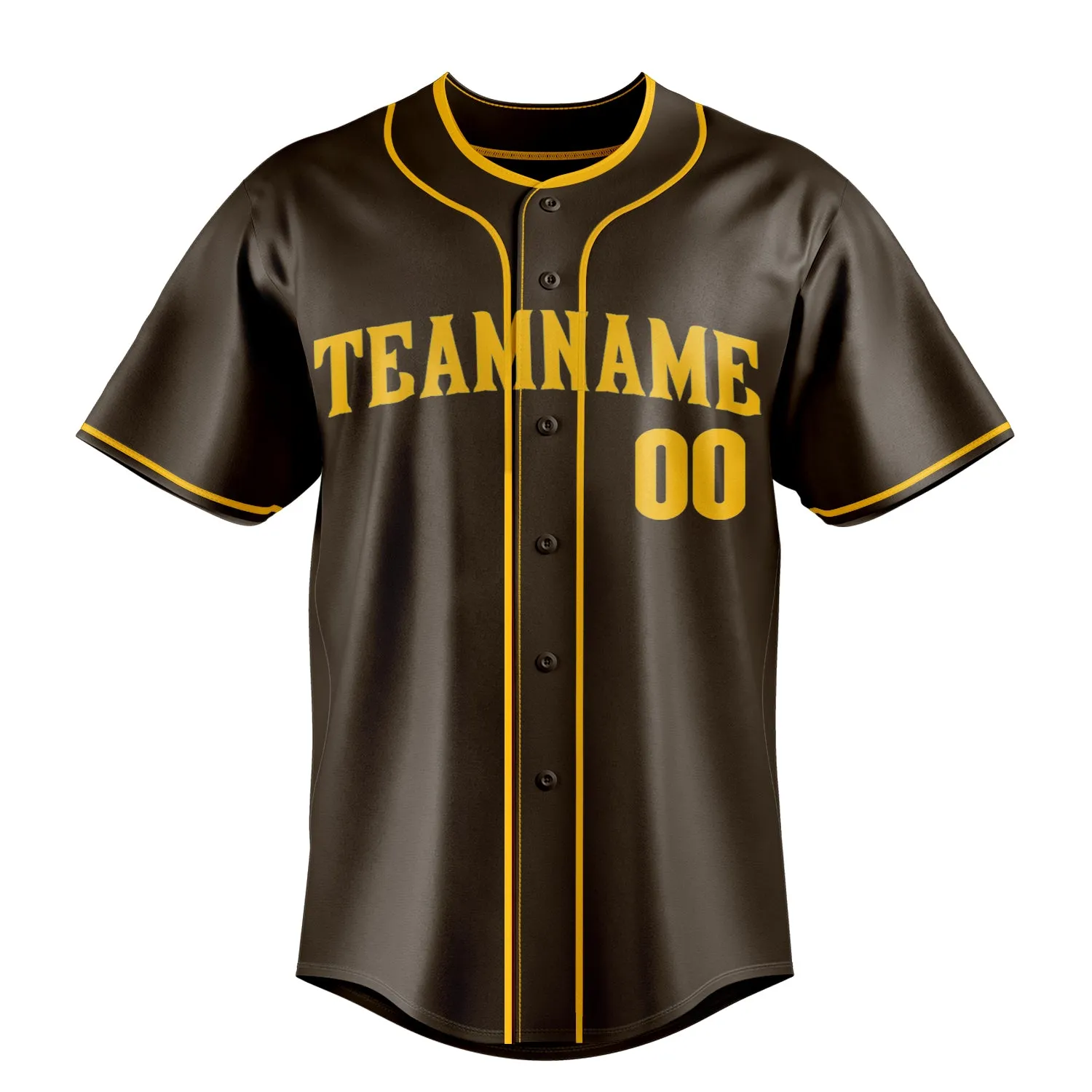 Custom Brown & Gold Color Fan Baseball Jersey sold by Tailorly product image thumbnail 2
