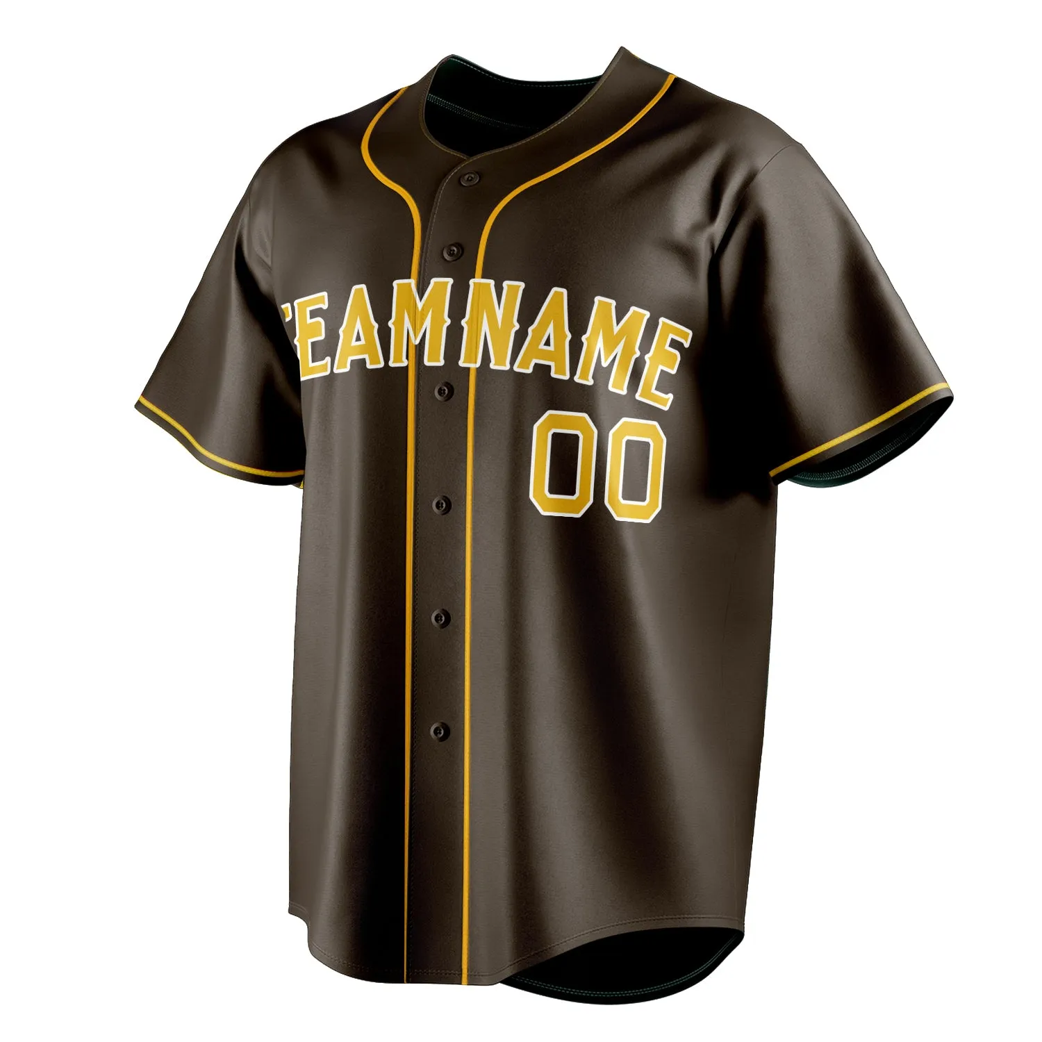 Custom Brown & Yellow Color Fan Baseball Jersey sold by Tailorly product image thumbnail 3