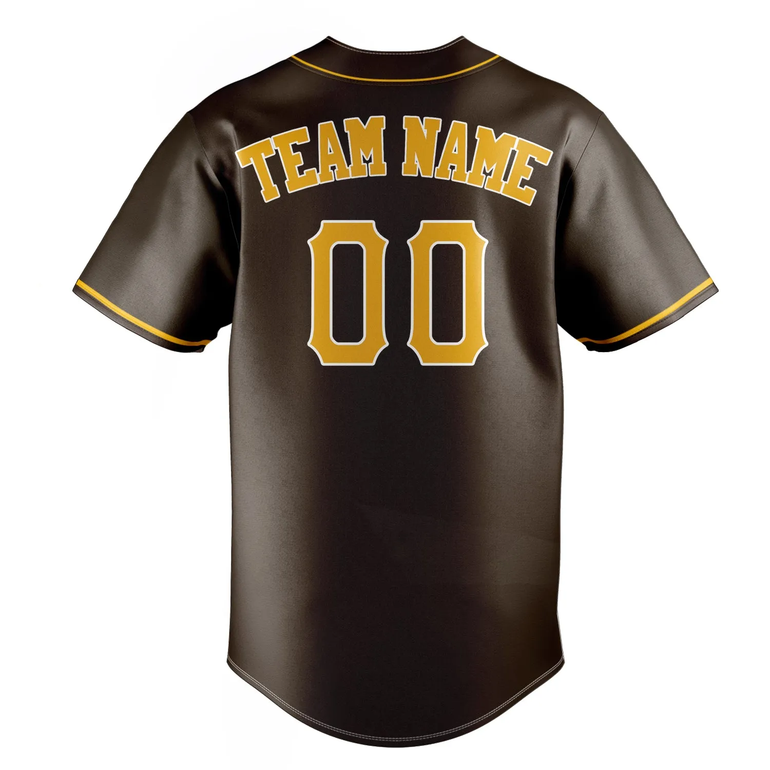 Custom Brown & Yellow Color Fan Baseball Jersey sold by Tailorly product image thumbnail 4