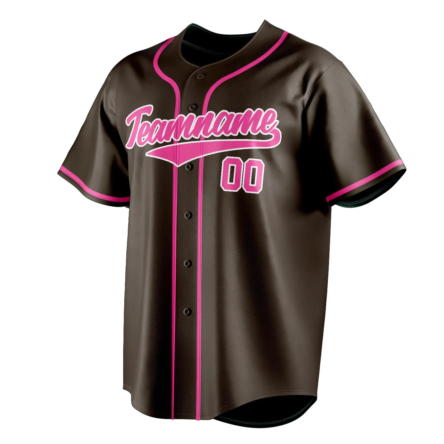 Custom Brown & Pink Color Fan Baseball Jersey sold by Tailorly product image thumbnail 3