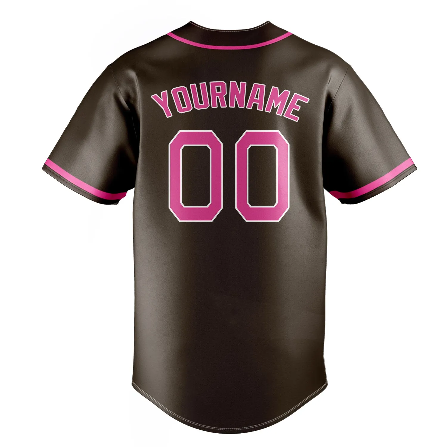 Custom Brown & Pink Color Fan Baseball Jersey sold by Tailorly product image thumbnail 4