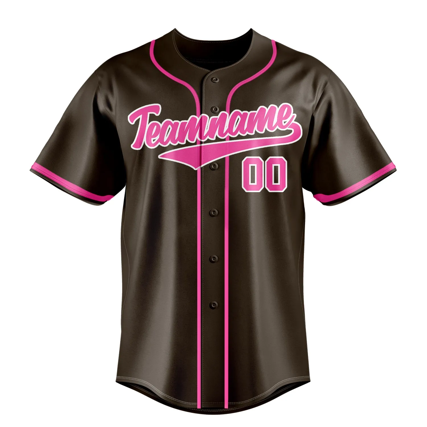 Custom Brown & Pink Color Fan Baseball Jersey sold by Tailorly product image thumbnail 2