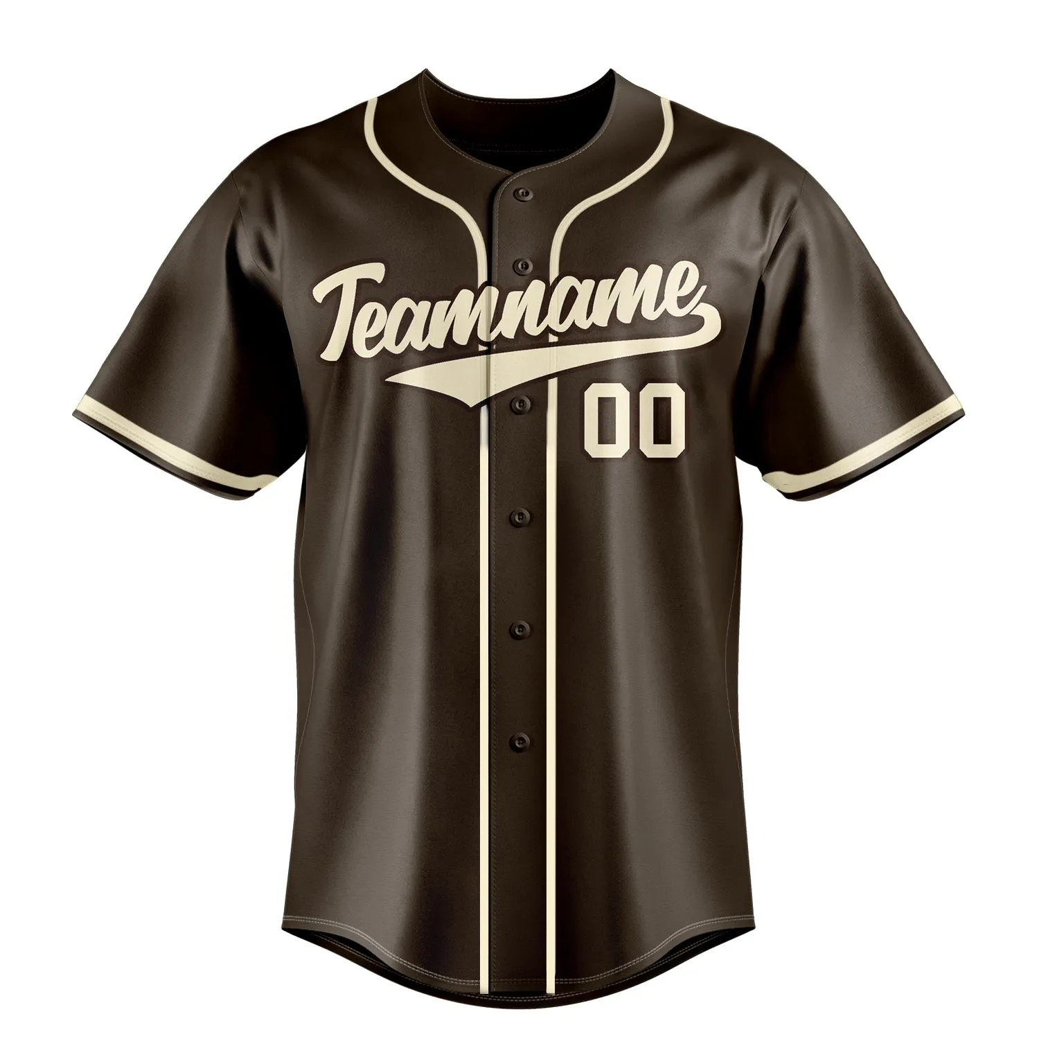 Custom Brown & Cream Color Fan Baseball Jersey sold by Tailorly product image thumbnail 2
