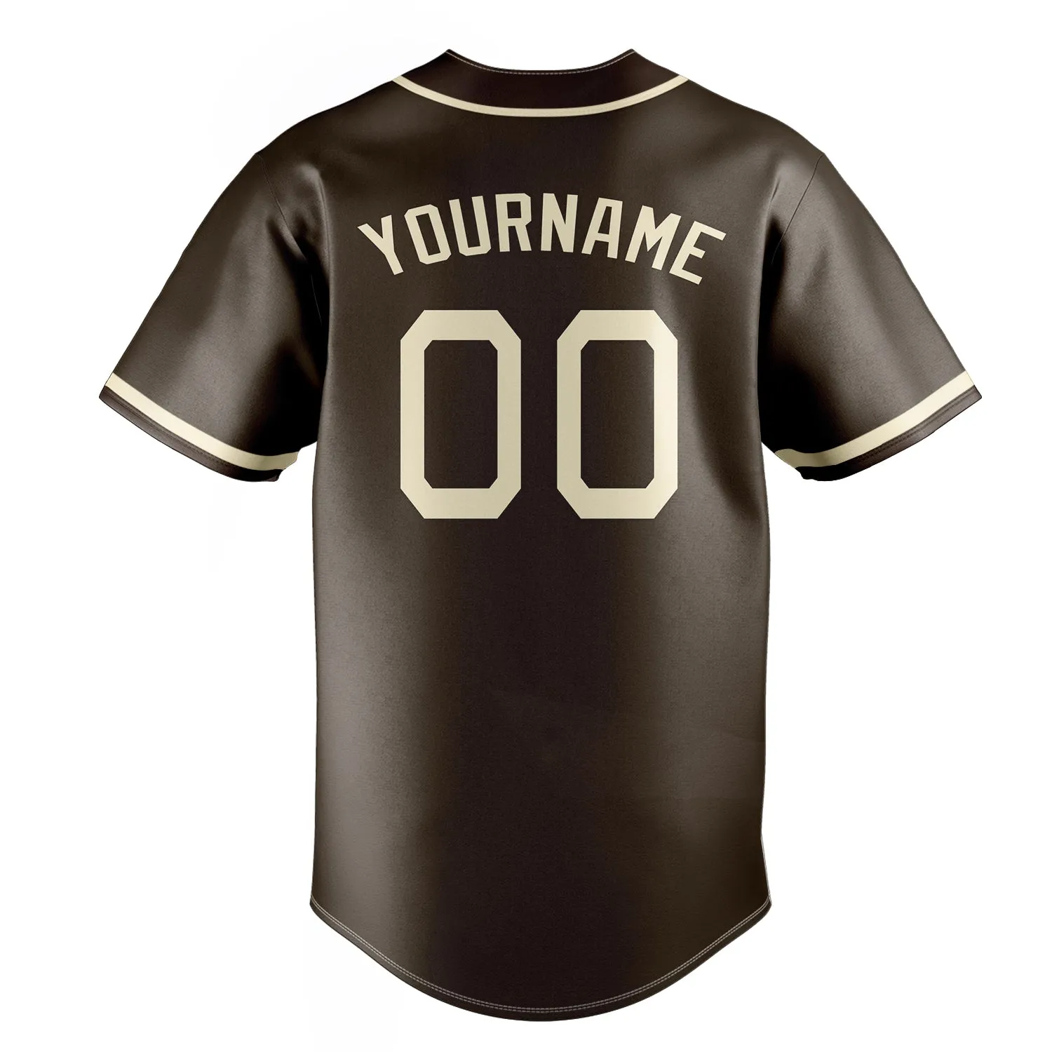 Custom Brown & Cream Color Fan Baseball Jersey sold by Tailorly product image thumbnail 4