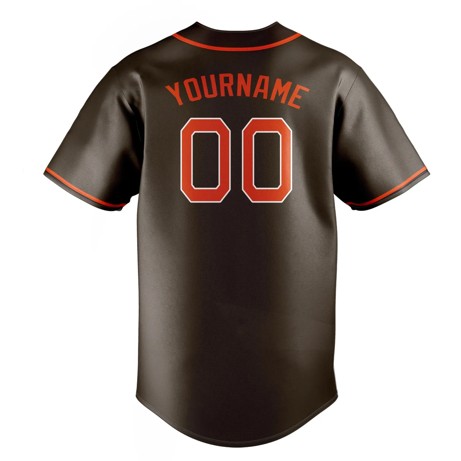 Custom Brown & Orange Color Fan Baseball Jersey sold by Tailorly product image thumbnail 4