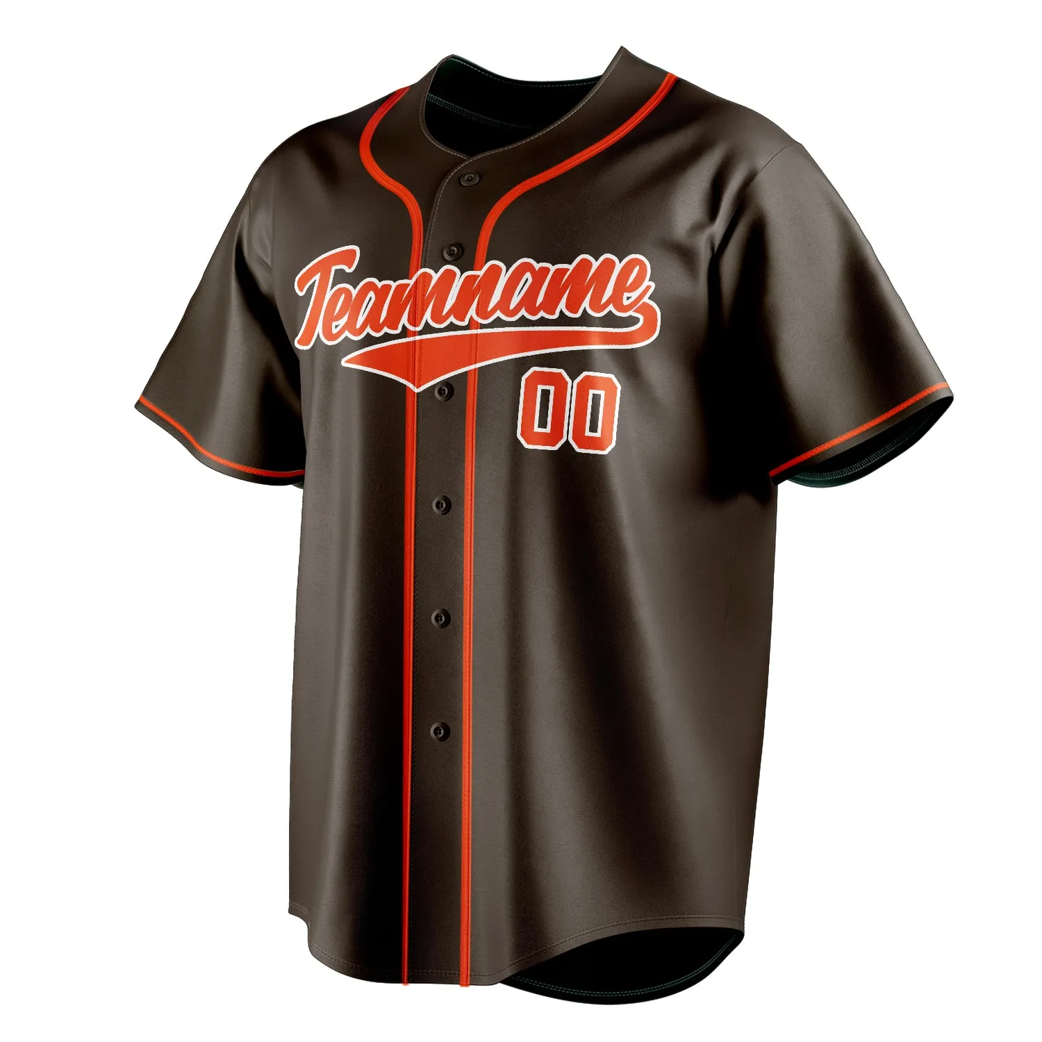 Custom Brown & Orange Color Fan Baseball Jersey sold by Tailorly product image thumbnail 3