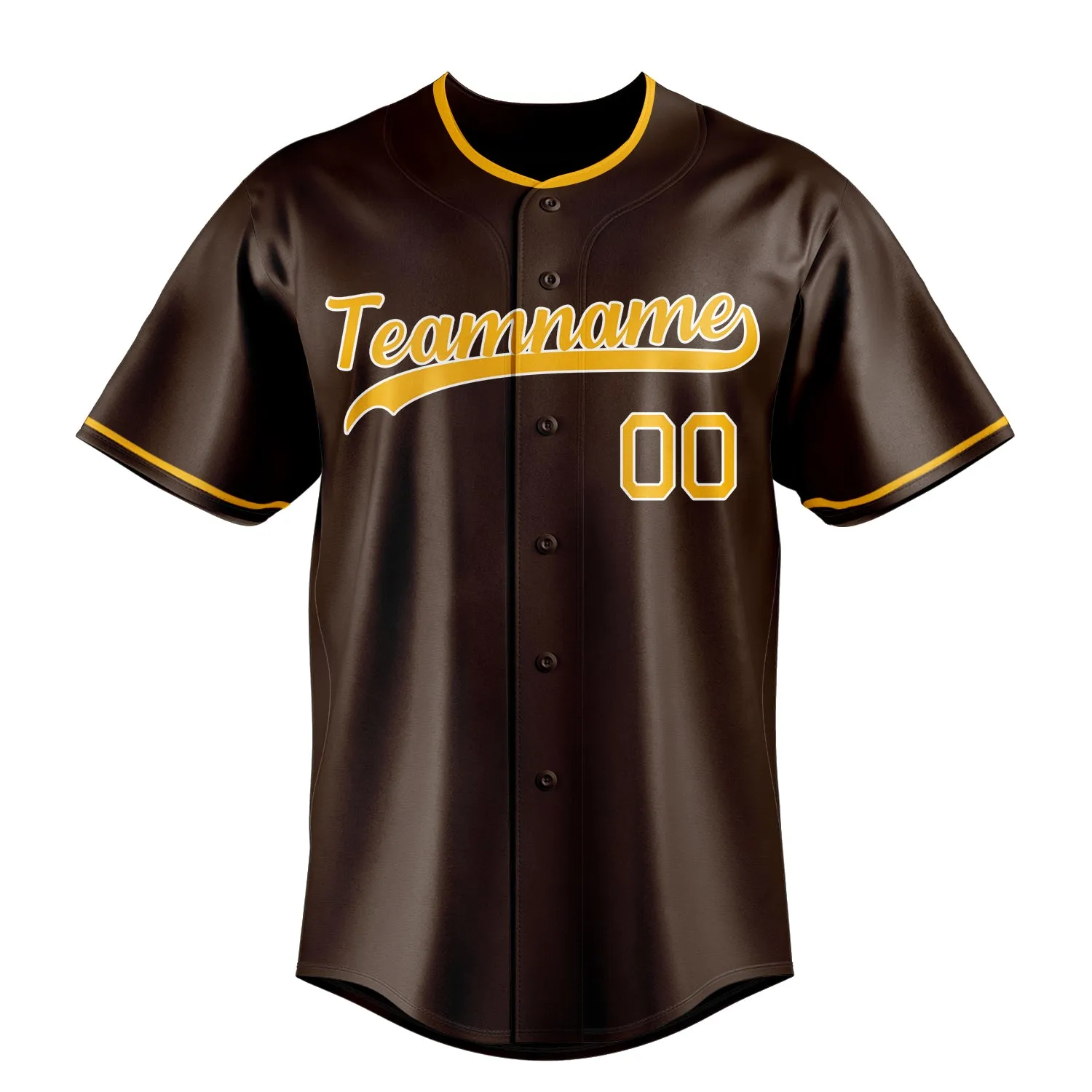 Custom Brown & Gold Color Fan Baseball Jersey sold by Tailorly product image thumbnail 2