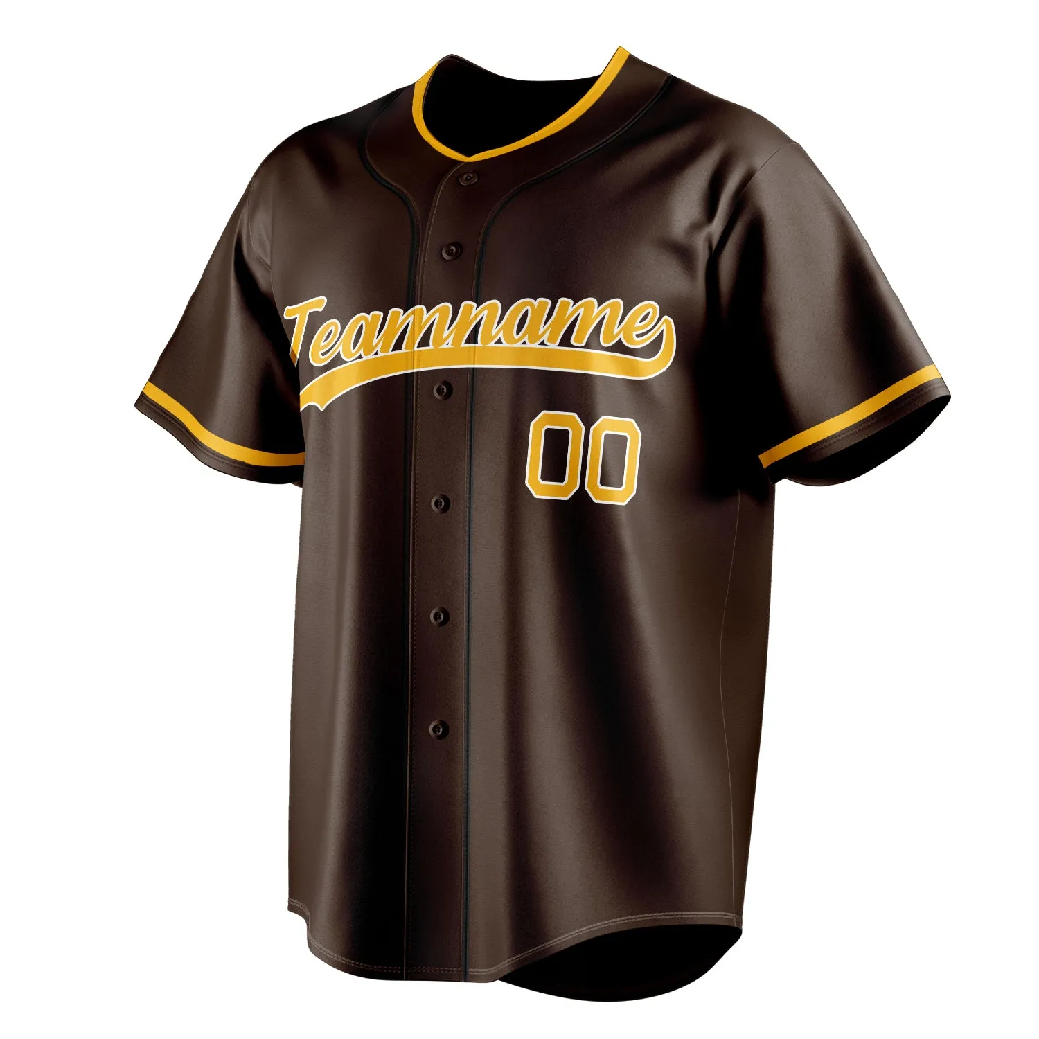 Custom Brown & Gold Color Fan Baseball Jersey sold by Tailorly product image thumbnail 3
