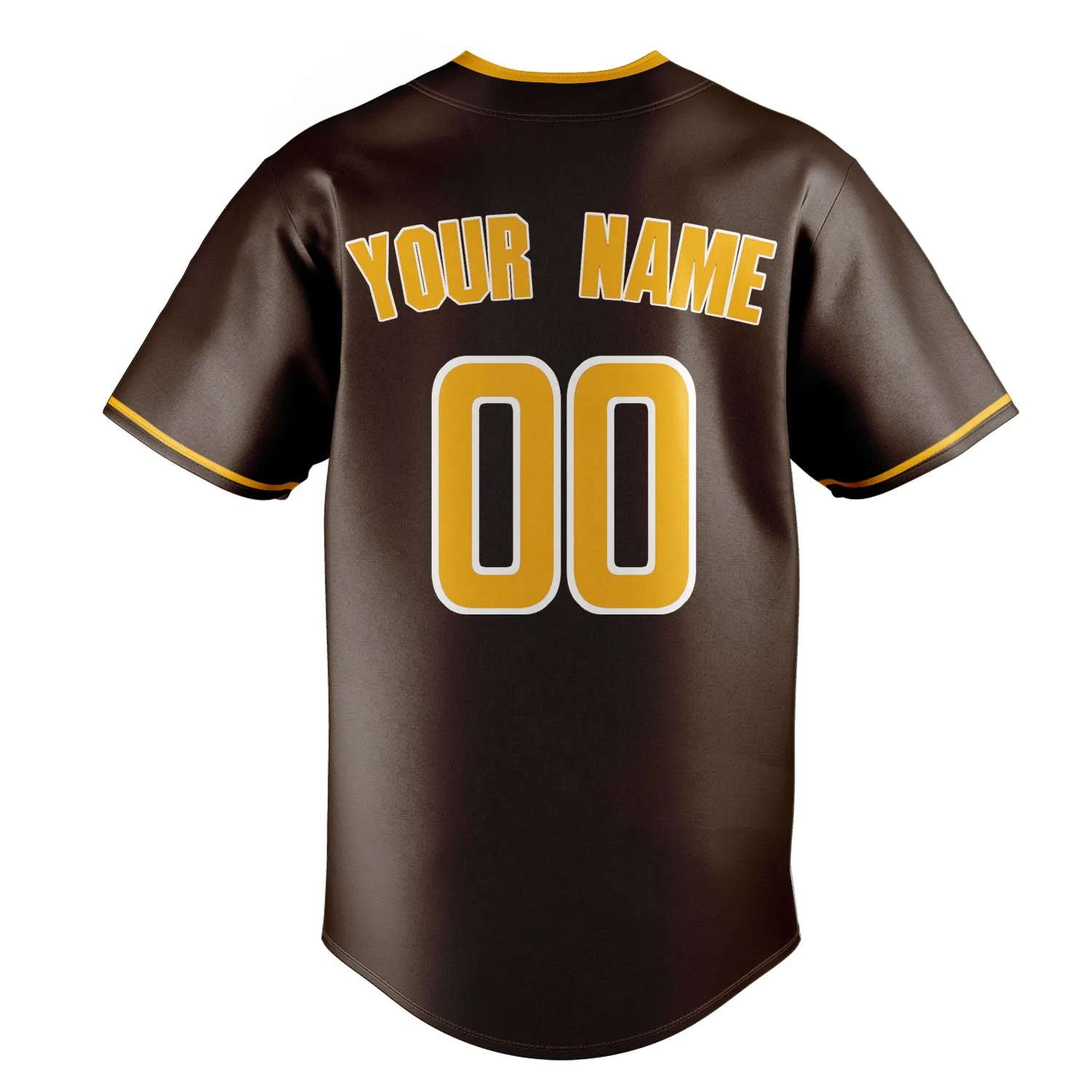 Custom Brown & Gold Color Fan Baseball Jersey sold by Tailorly product image thumbnail 4