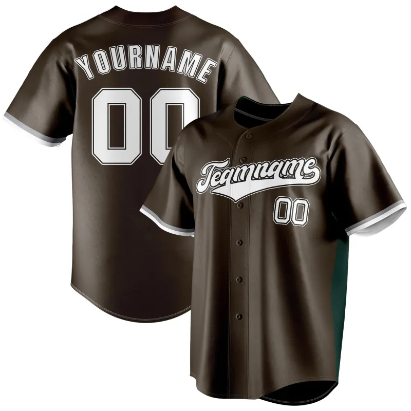Custom Brown & White Color Fan Baseball Jersey sold by Tailorly