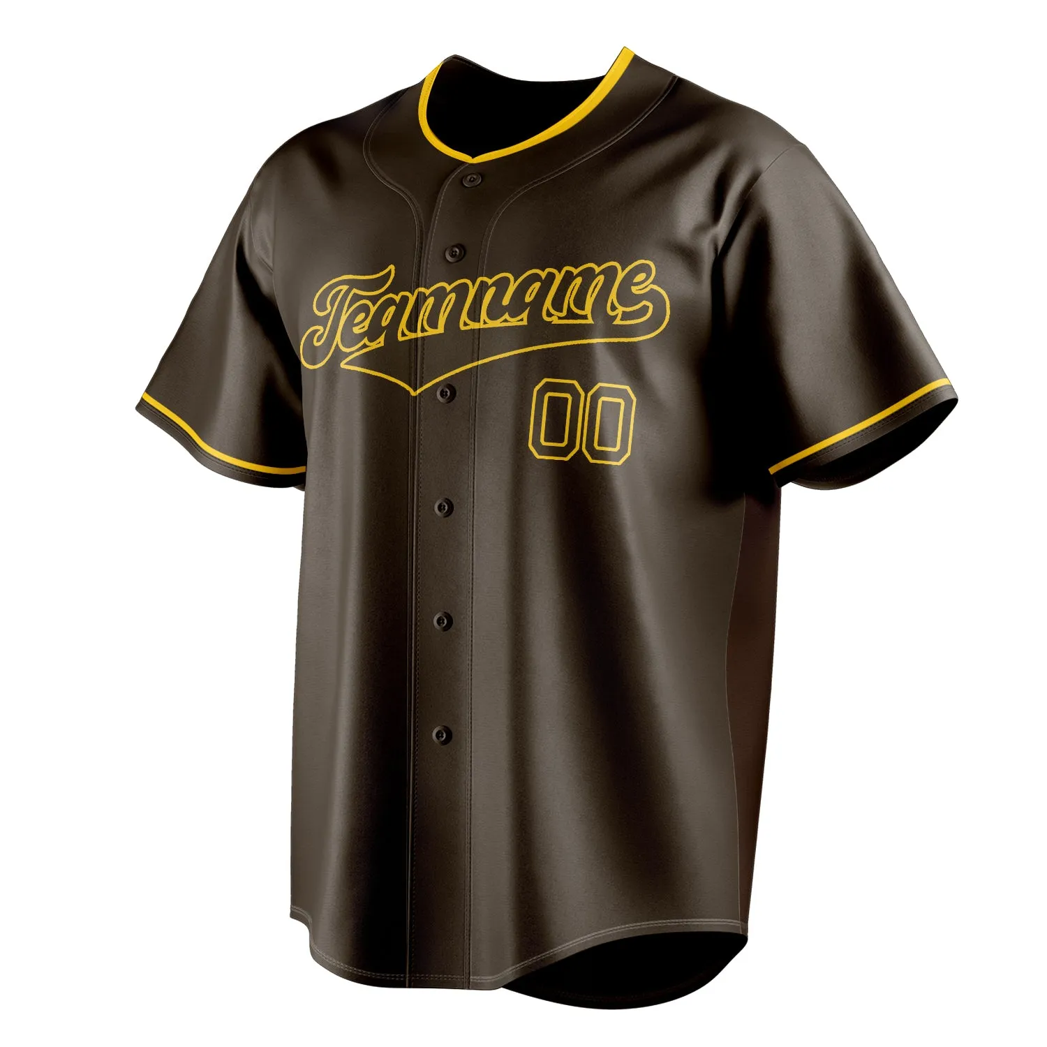 Custom Brown & Gold Color Fan Baseball Jersey sold by Tailorly product image thumbnail 3