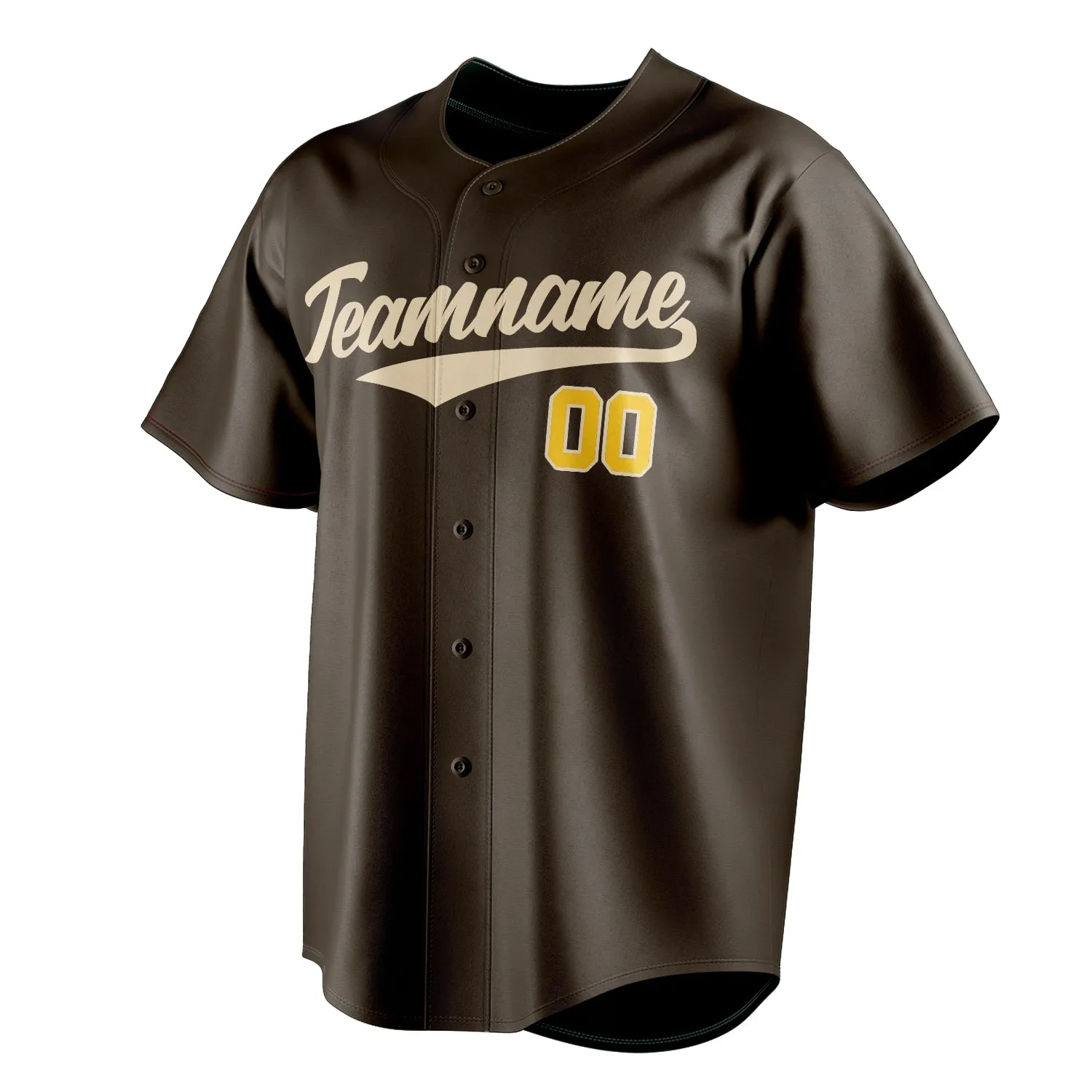 Custom Brown & Cream Color Fan Baseball Jersey sold by Tailorly product image thumbnail 3