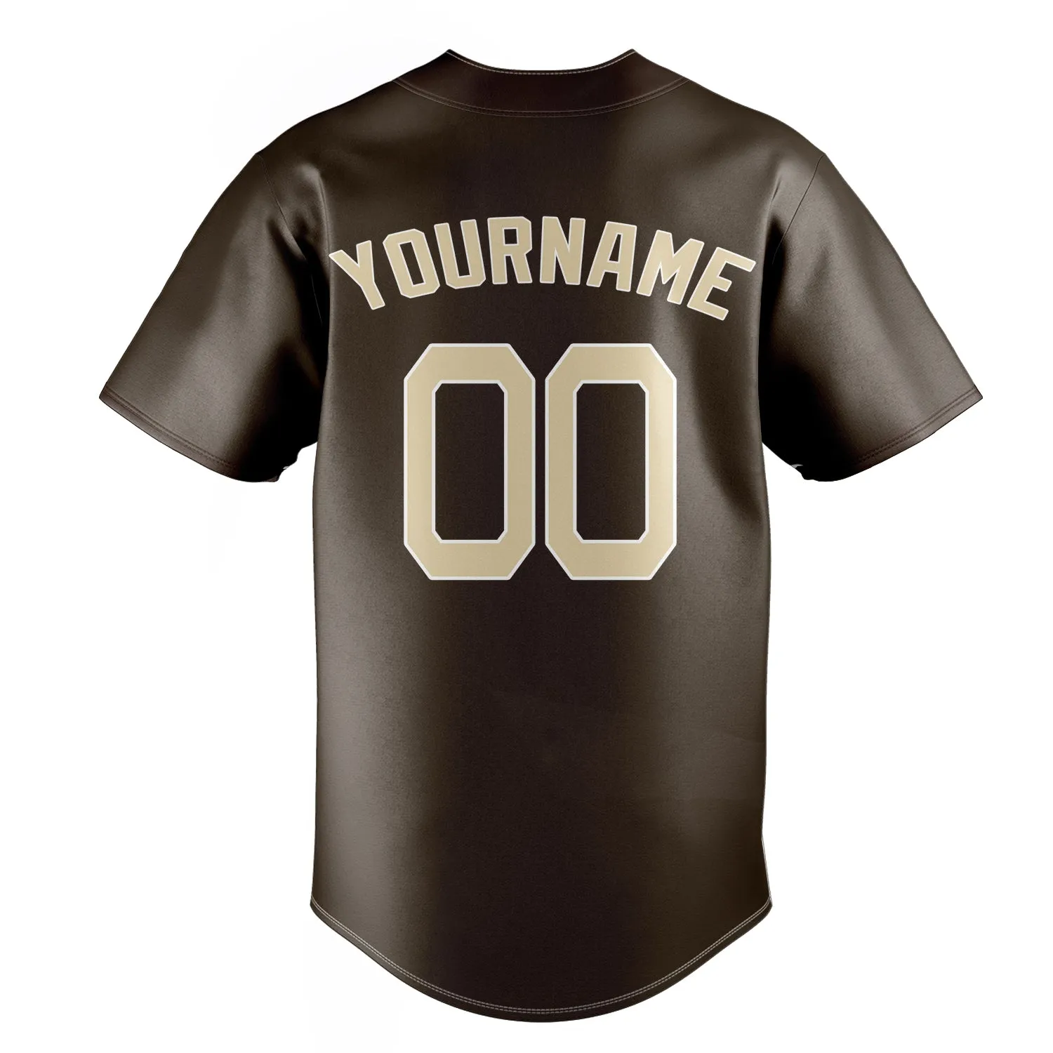 Custom Brown & Cream Color Fan Baseball Jersey sold by Tailorly product image thumbnail 4