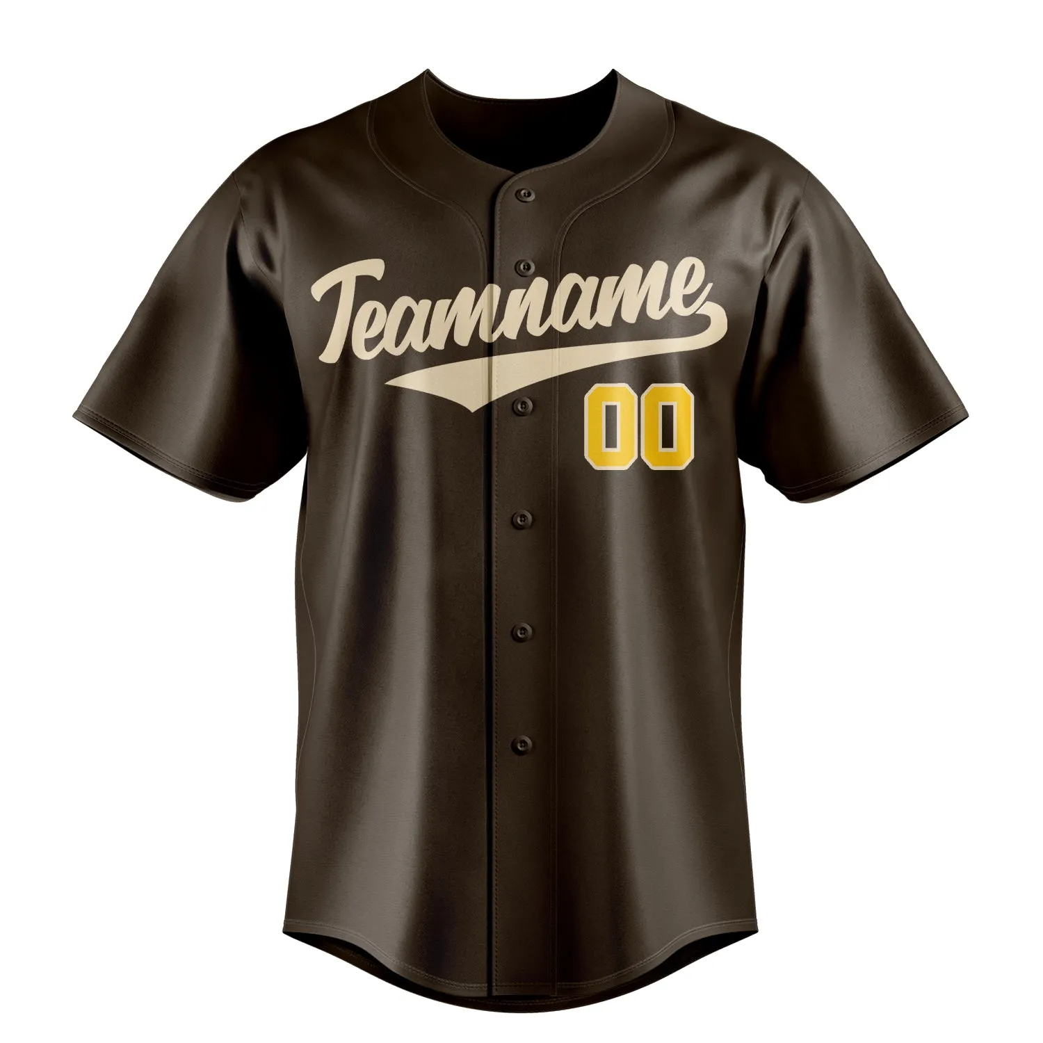 Custom Brown & Cream Color Fan Baseball Jersey sold by Tailorly product image thumbnail 2