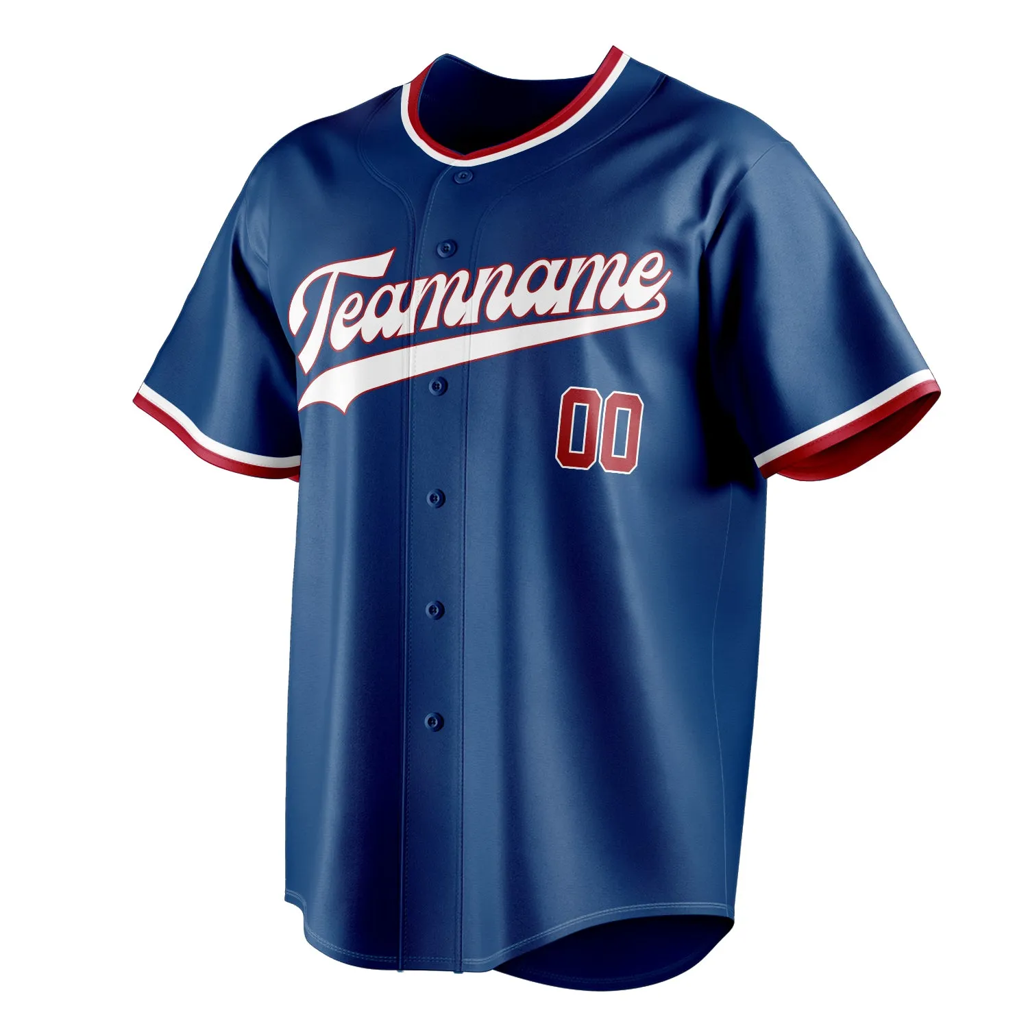 Custom Blue & Red Color Fan Baseball Jersey sold by Tailorly product image thumbnail 3