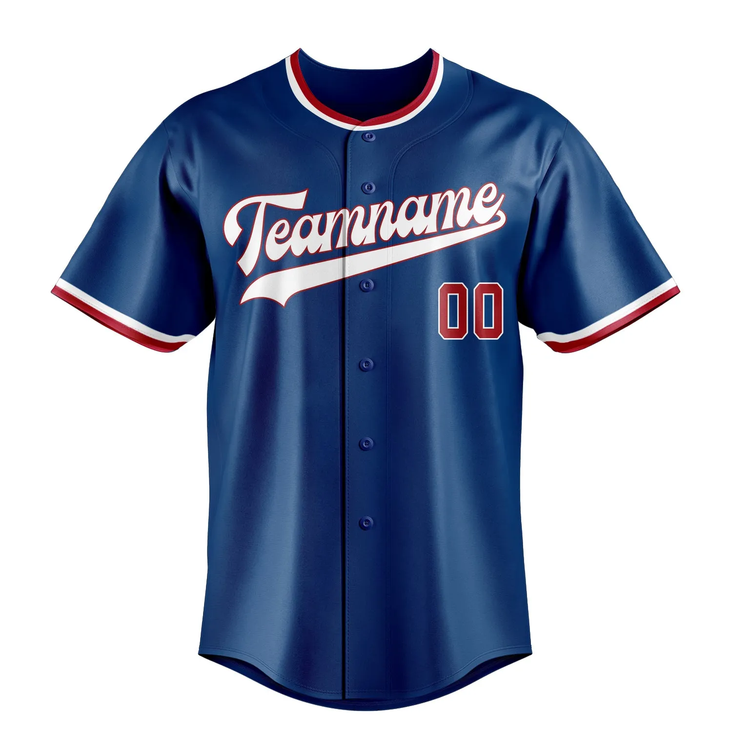 Custom Blue & Red Color Fan Baseball Jersey sold by Tailorly product image thumbnail 2