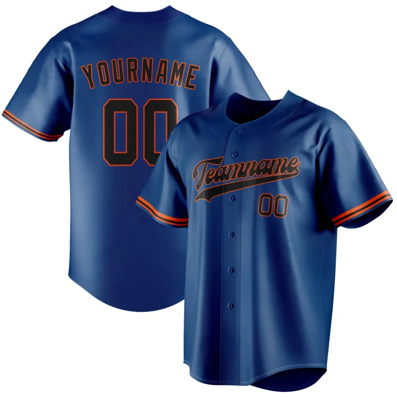 Custom Blue & Black Color Fan Baseball Jersey sold by Tailorly