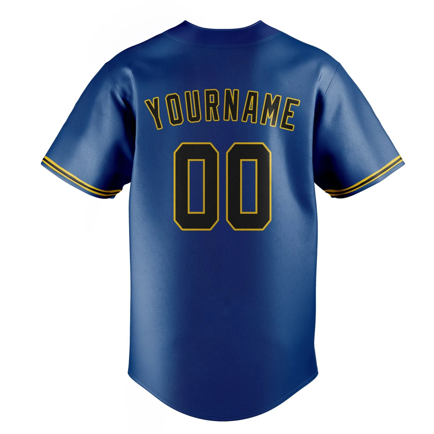 Custom Blue & Black Color Fan Baseball Jersey sold by Tailorly product image thumbnail 4