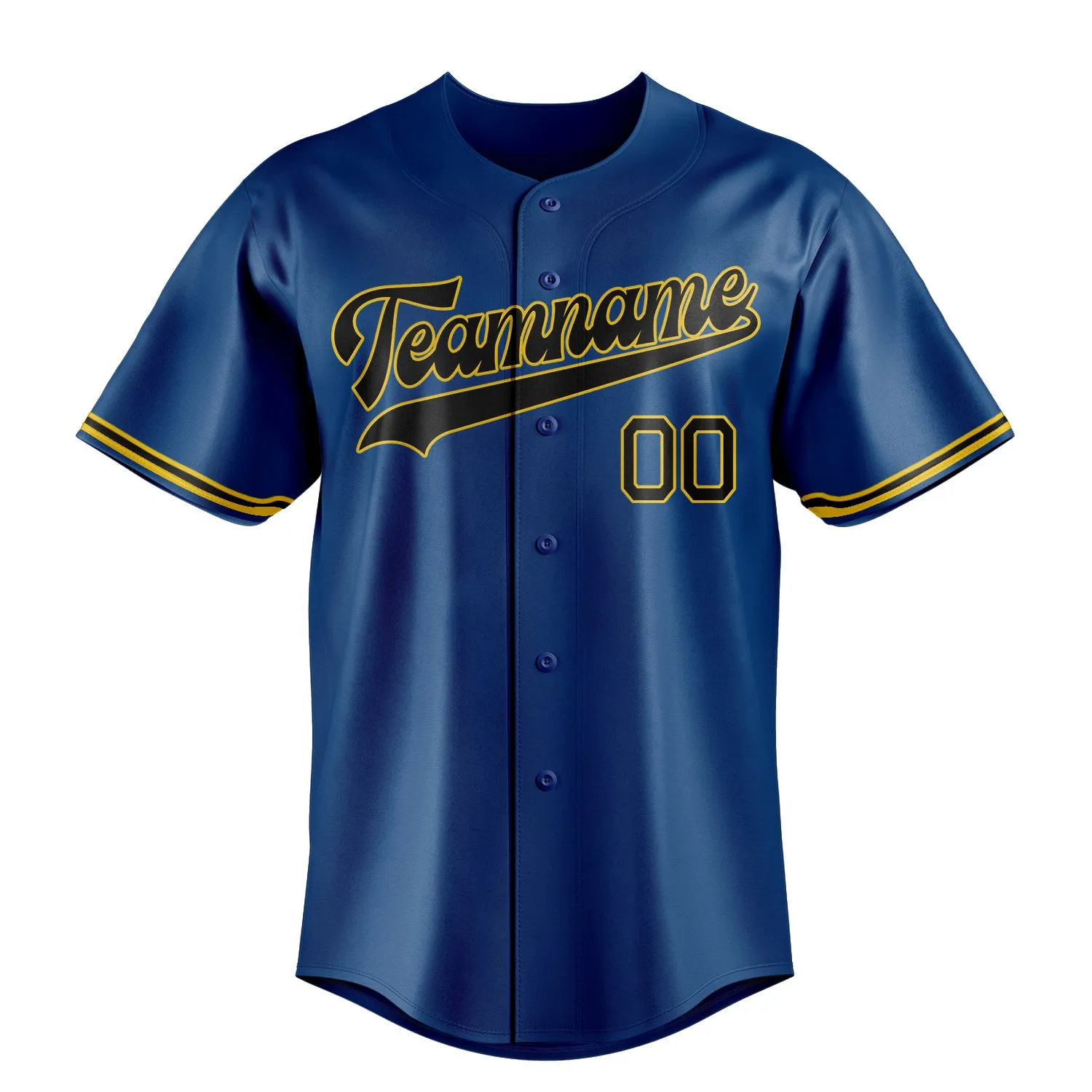 Custom Blue & Black Color Fan Baseball Jersey sold by Tailorly product image thumbnail 2