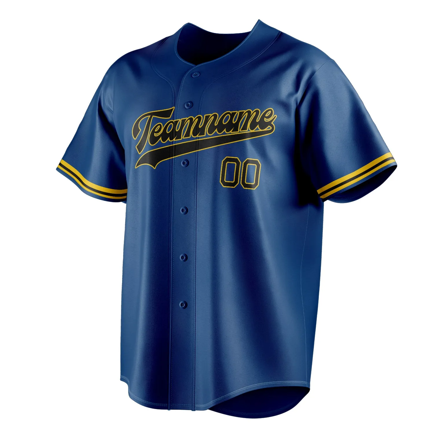 Custom Blue & Black Color Fan Baseball Jersey sold by Tailorly product image thumbnail 3
