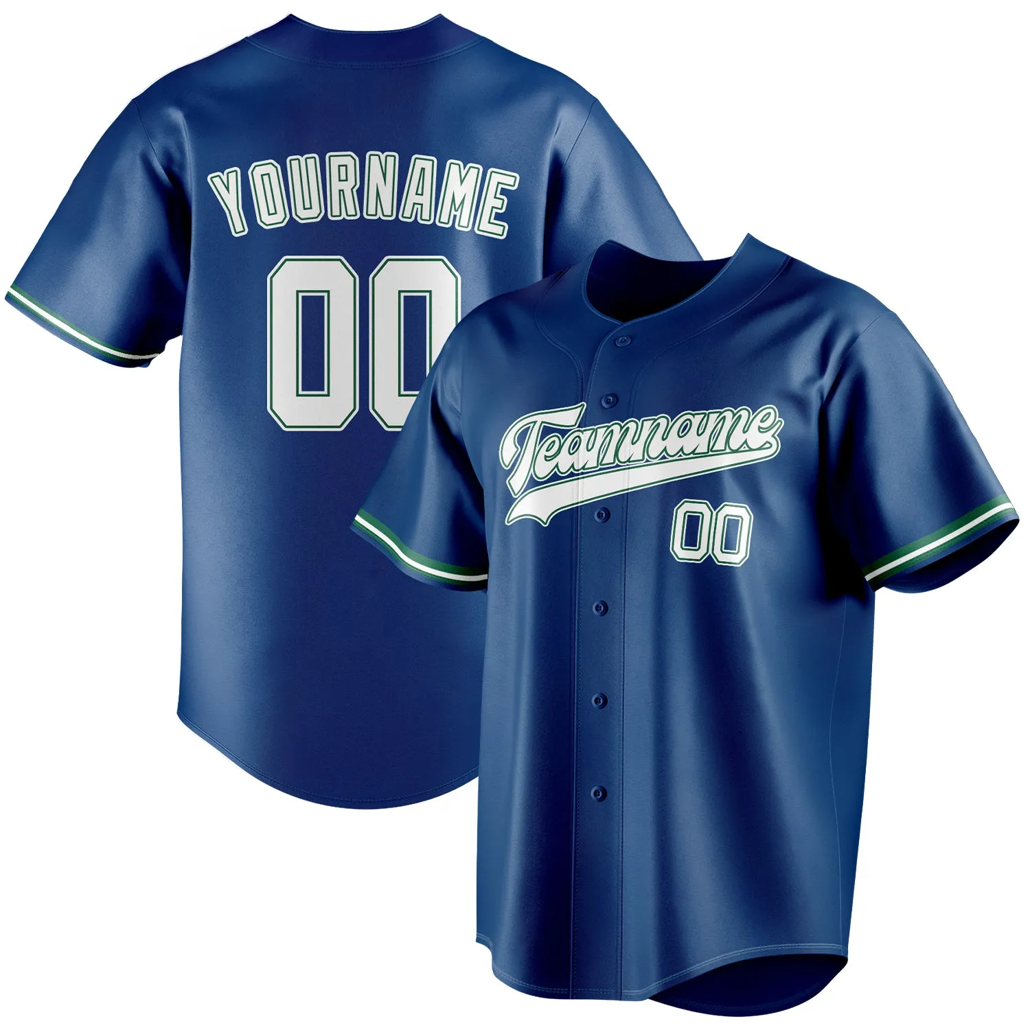 Custom Blue & White Color Fan Baseball Jersey sold by Tailorly
