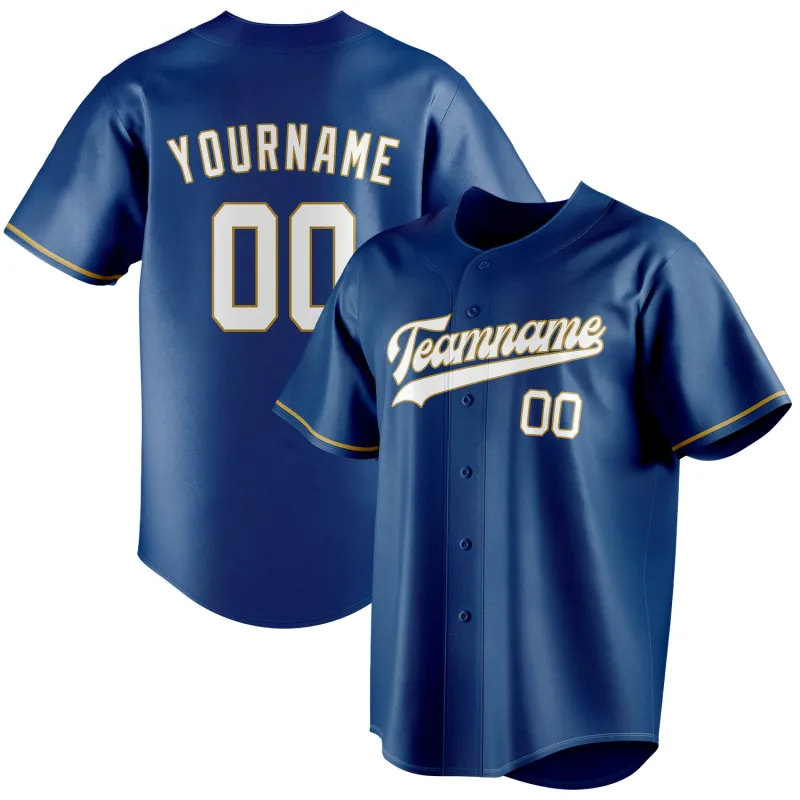 Custom Blue & White Color Fan Baseball Jersey sold by Tailorly