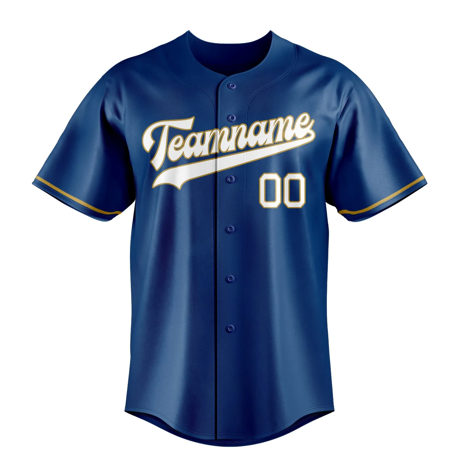 Custom Blue & White Color Fan Baseball Jersey sold by Tailorly product image thumbnail 2