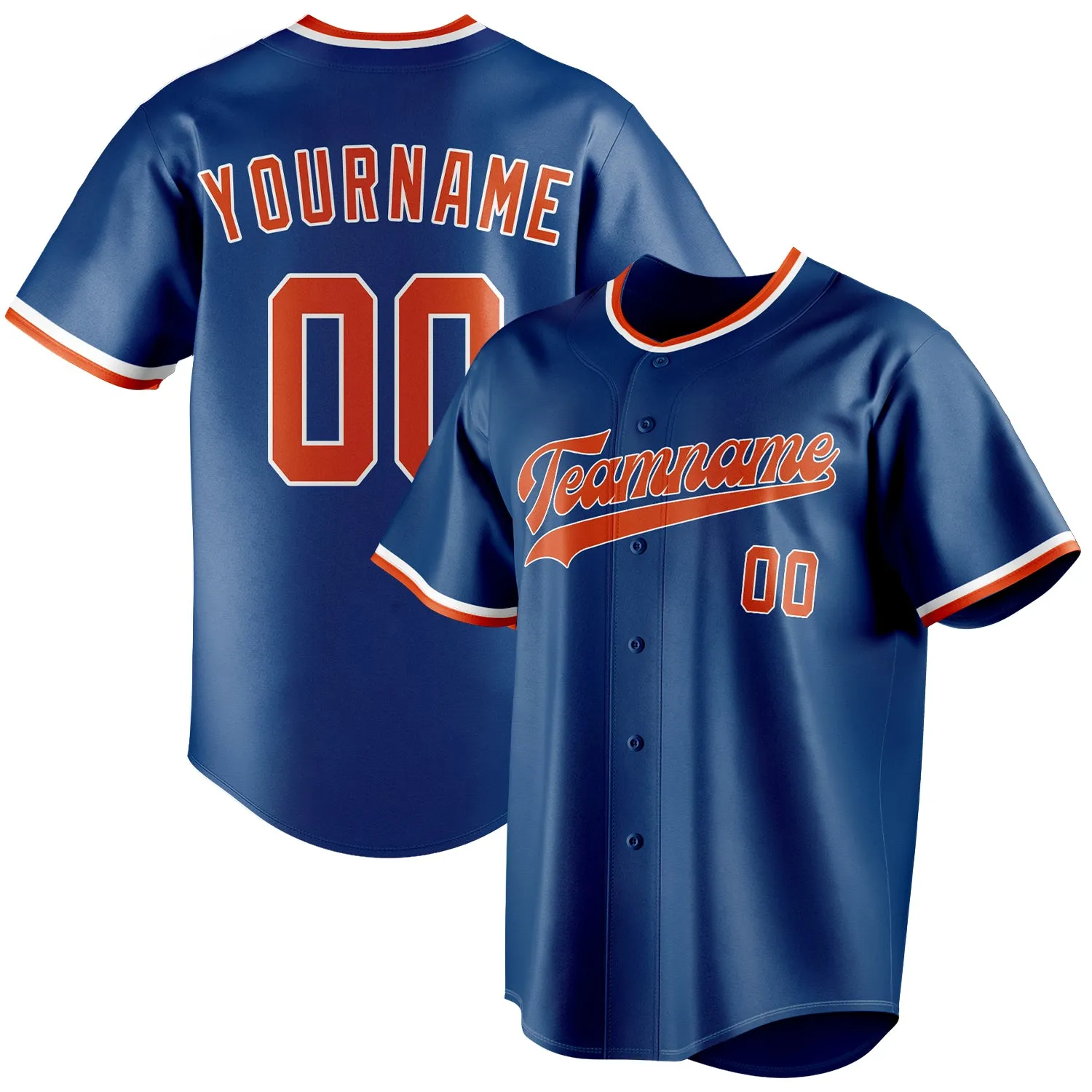 Custom Blue & Red Color Fan Baseball Jersey sold by Tailorly