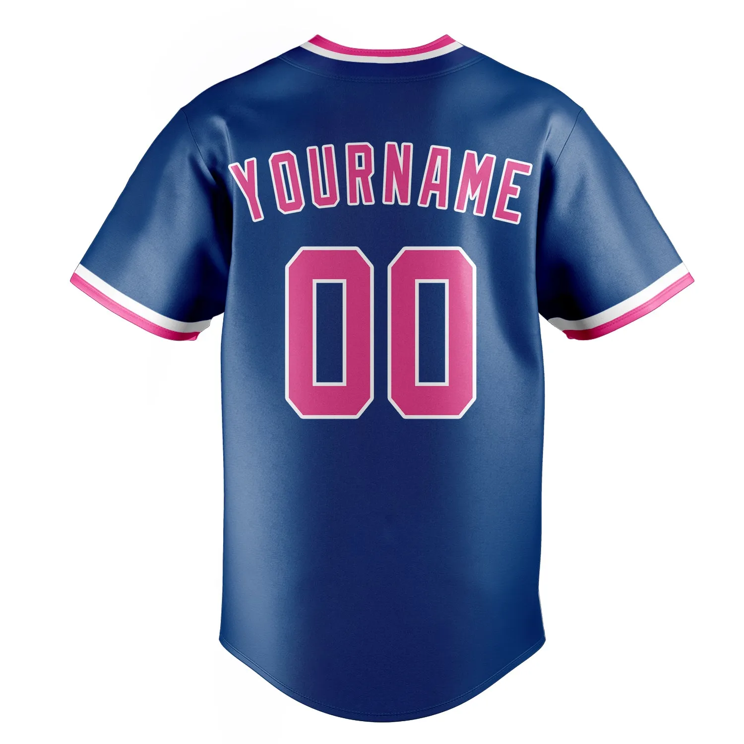 Custom Blue & Pink Color Fan Baseball Jersey sold by Tailorly product image thumbnail 4