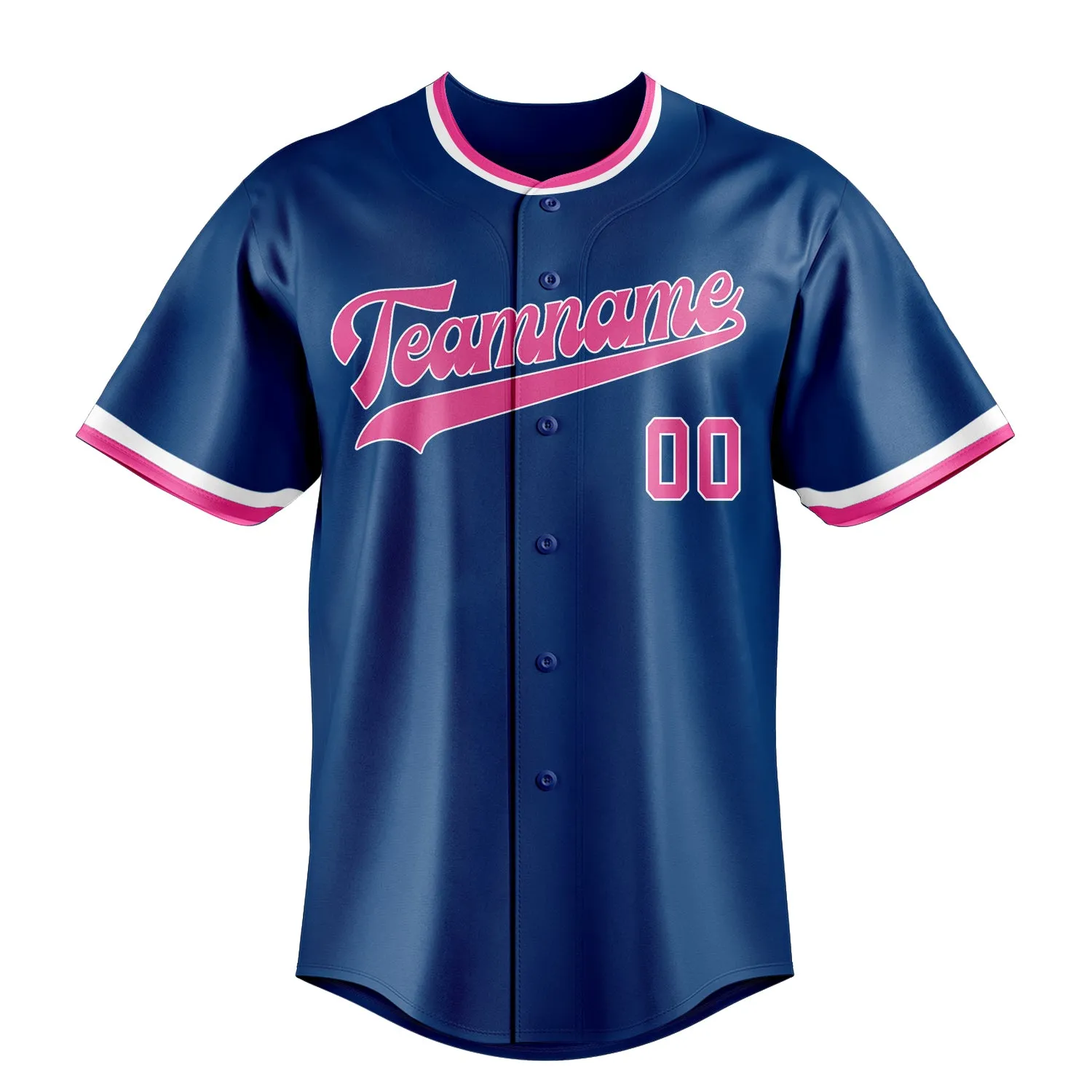 Custom Blue & Pink Color Fan Baseball Jersey sold by Tailorly product image thumbnail 2