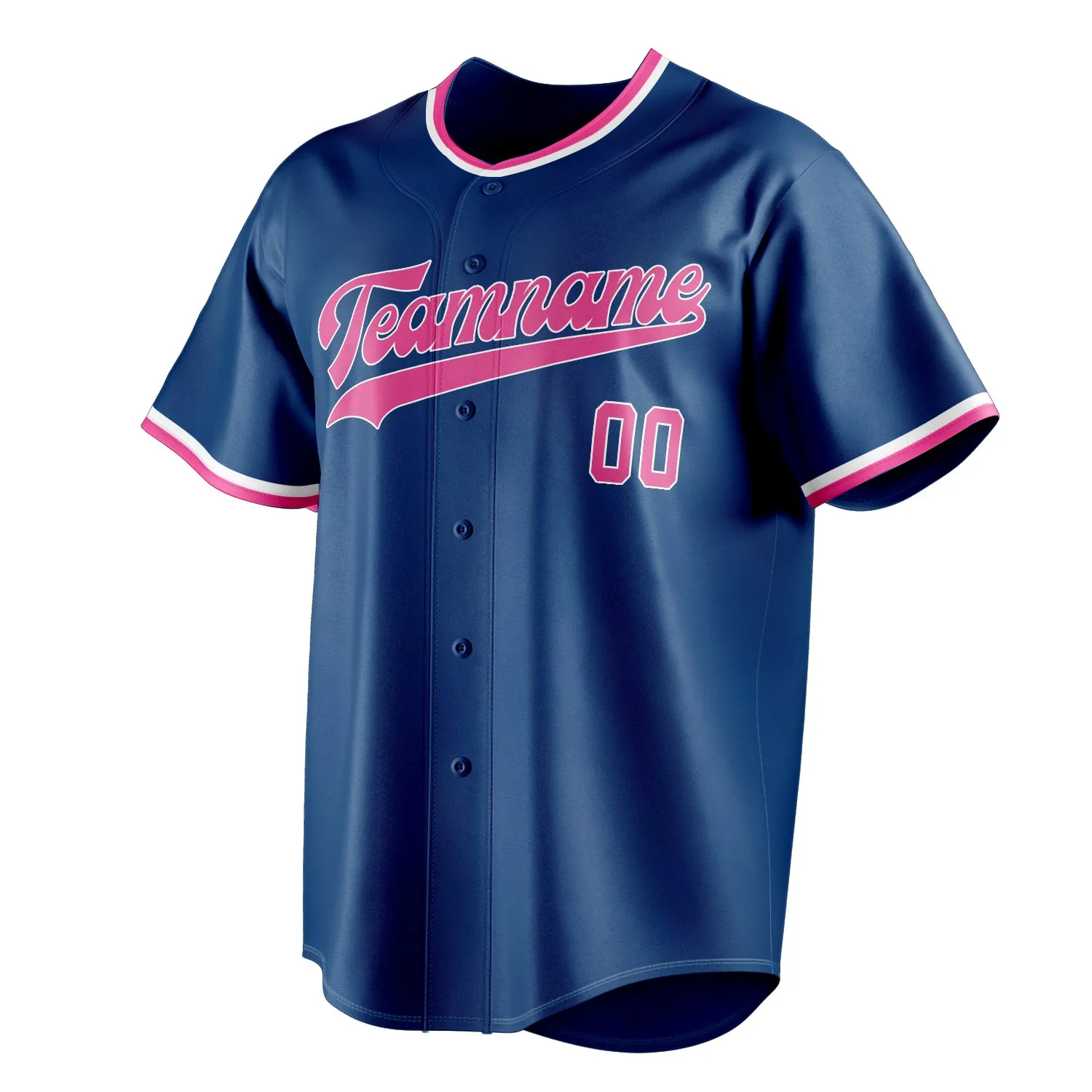 Custom Blue & Pink Color Fan Baseball Jersey sold by Tailorly product image thumbnail 3